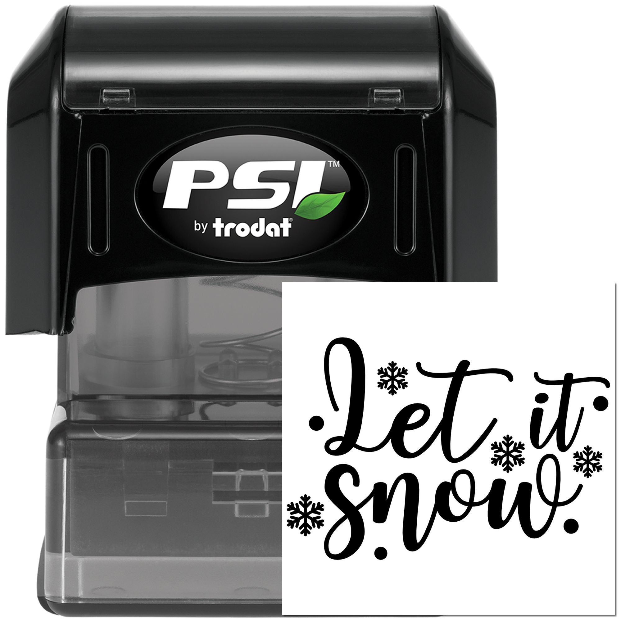 Pre-Inked Let It Snow Handcraft Stamp