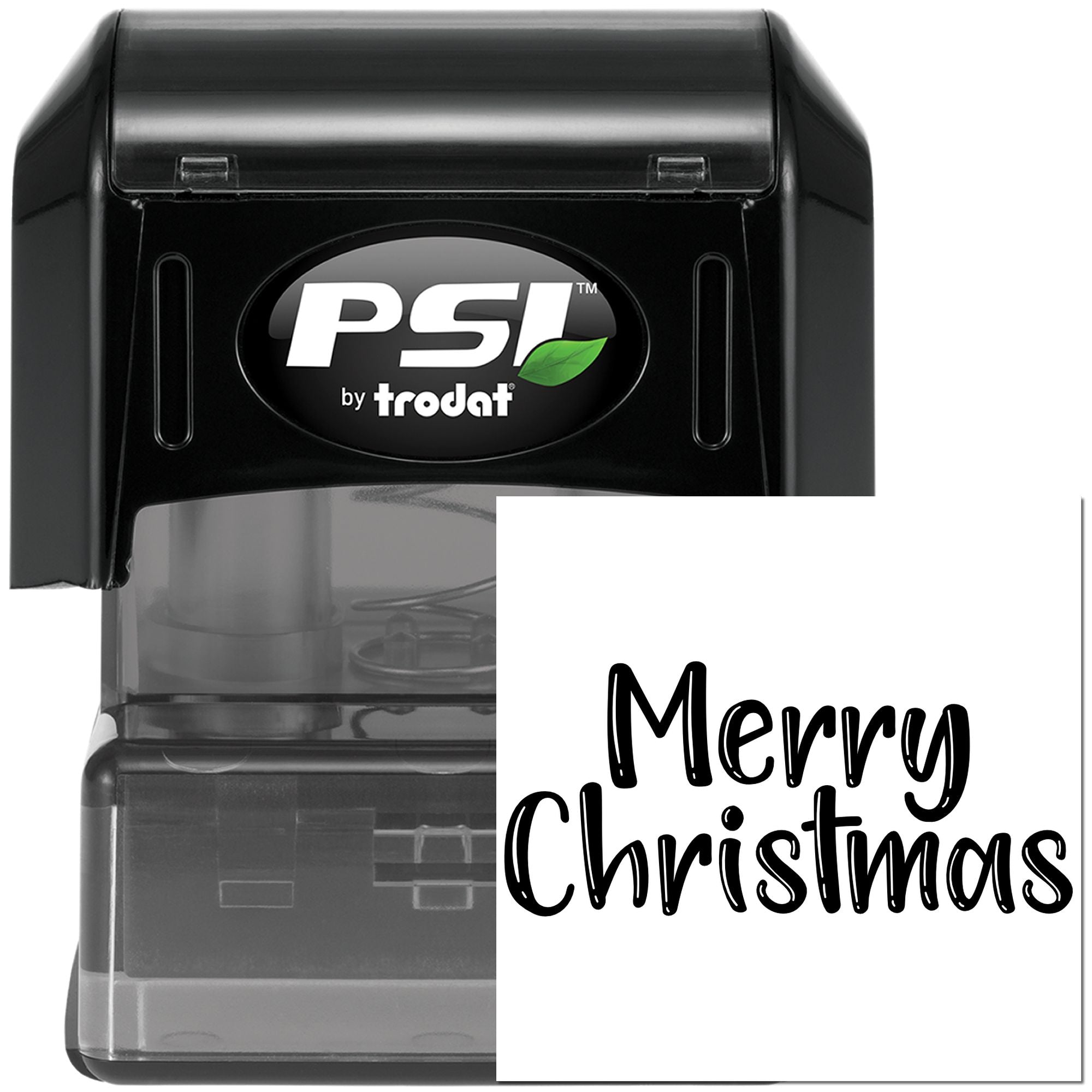 Pre-Inked Merry Christmas Typography Paper Craft Stamp