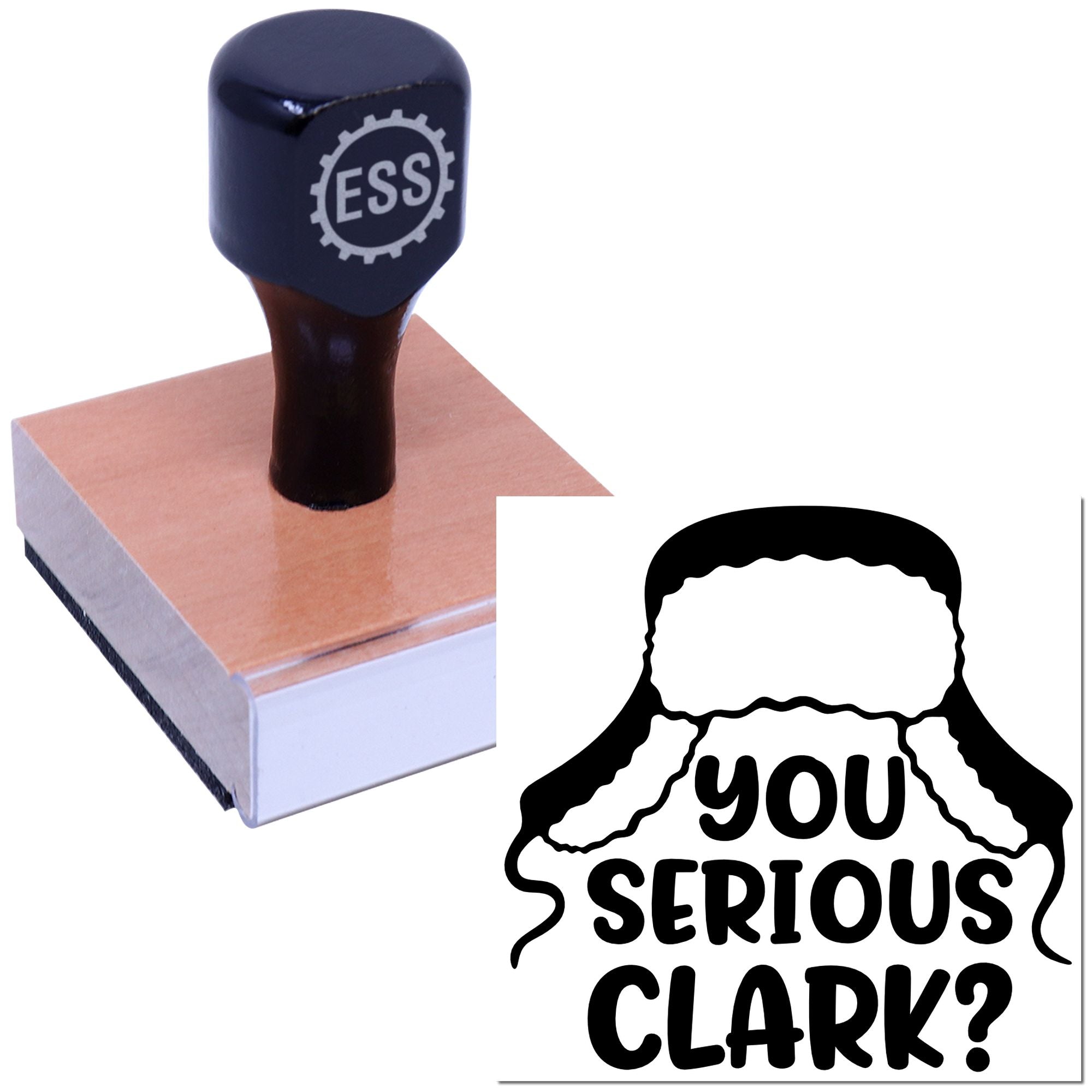 Fuzzy Hat Sass Greeting Card Rubber Stamp