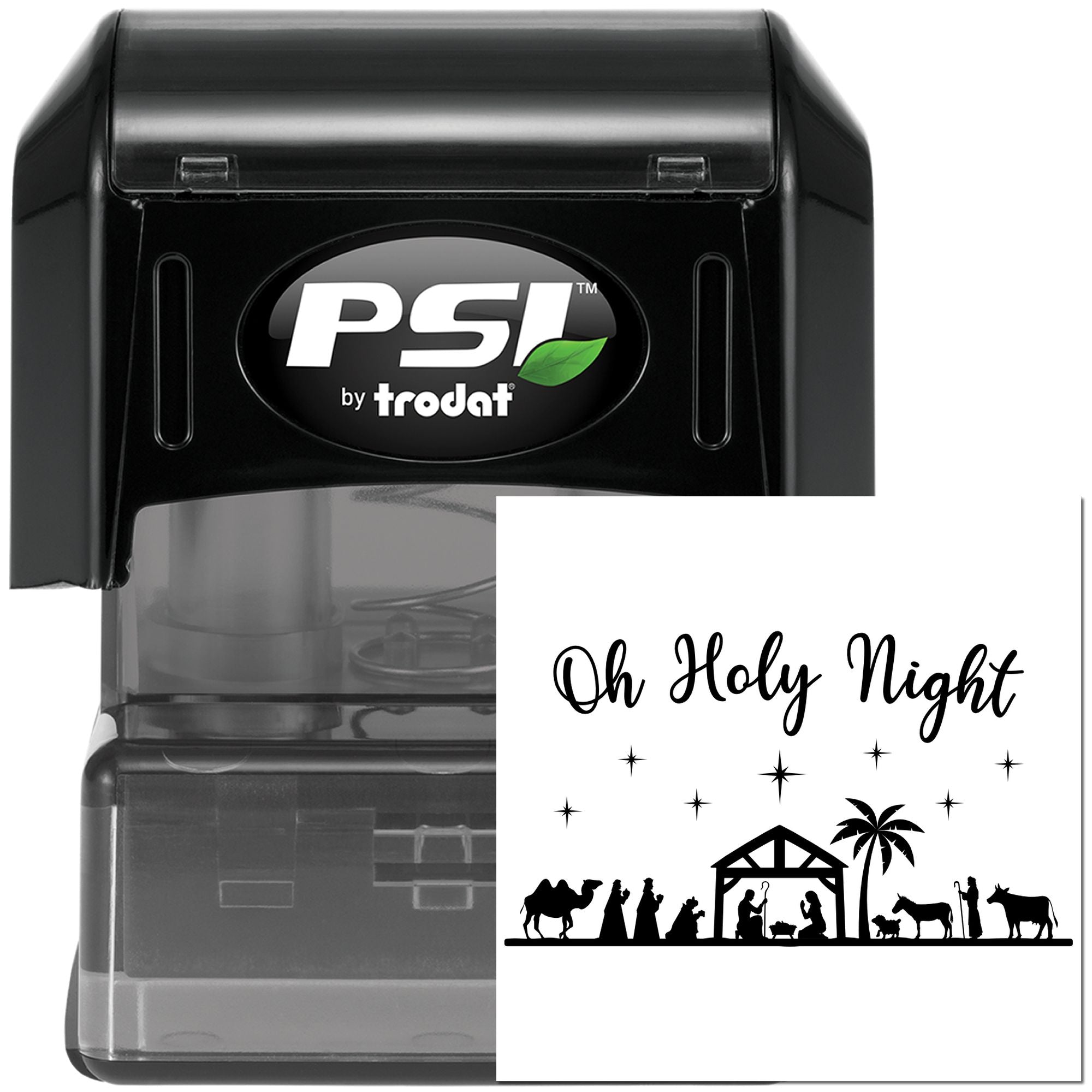 Pre-Inked Nativity Scene Silhouette Paper Goods Stamp