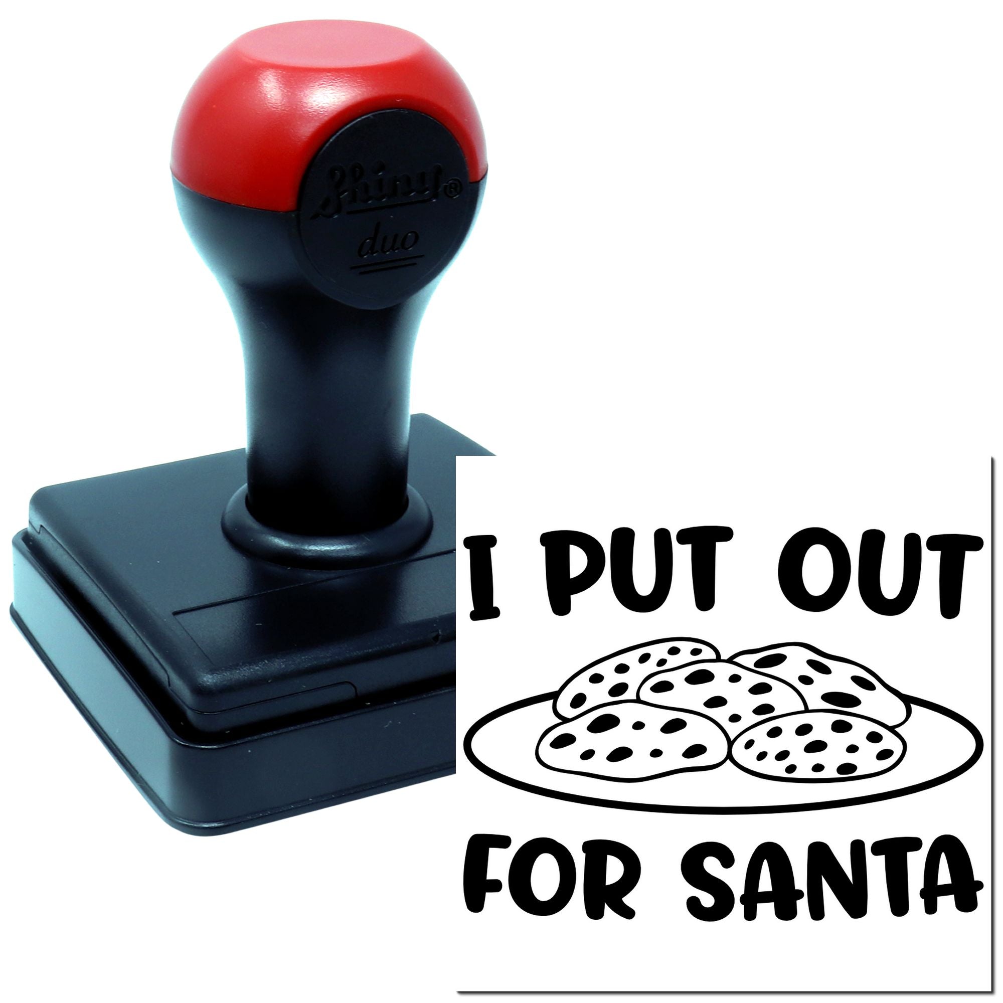 Duo Cookies Left Out For Santa Hand Stamp