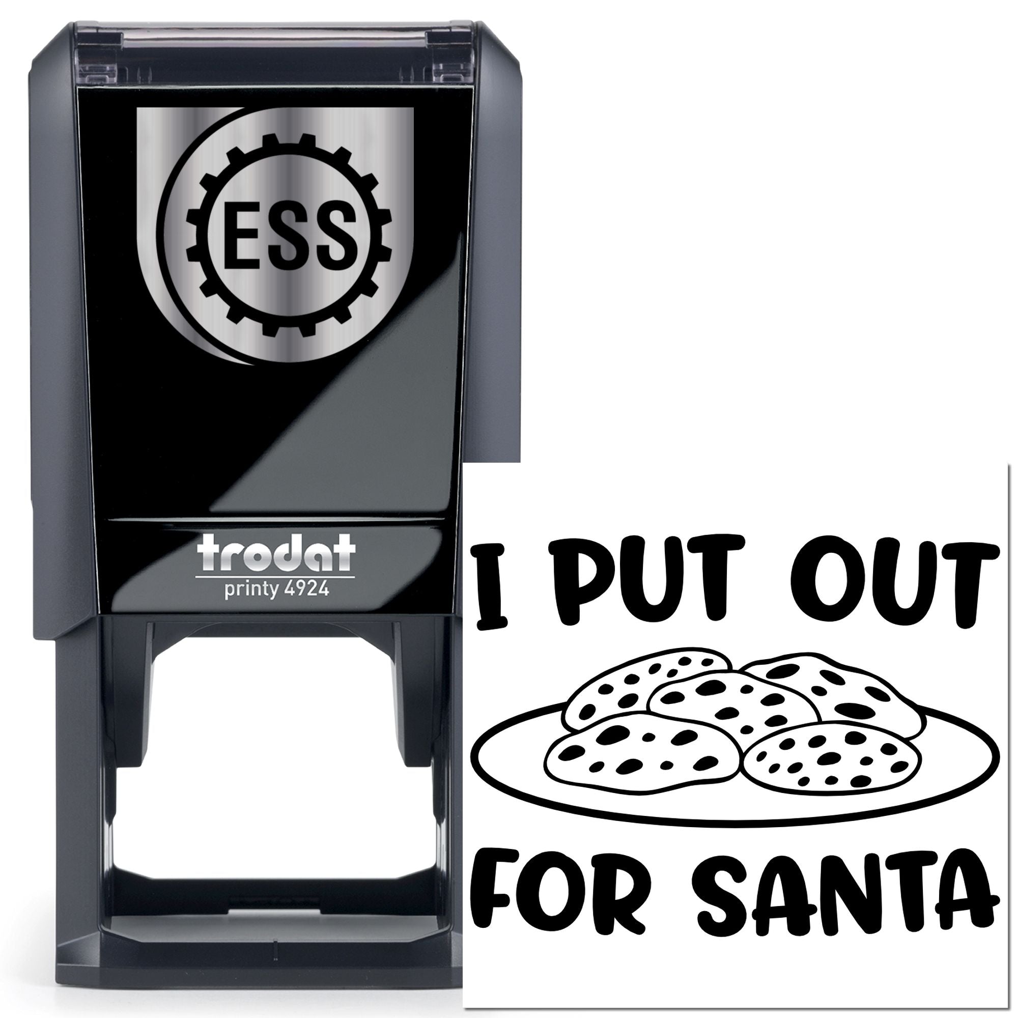 Self-Inking Santa Cookies Tag Stamp