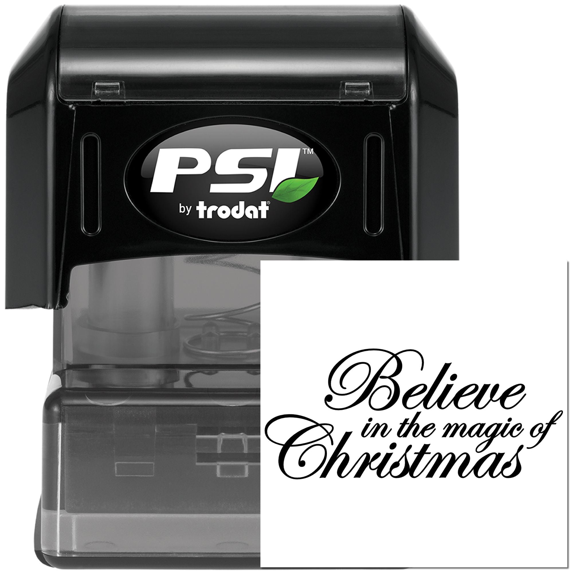 Pre-Inked Believe In Christmas Note Card Stamp