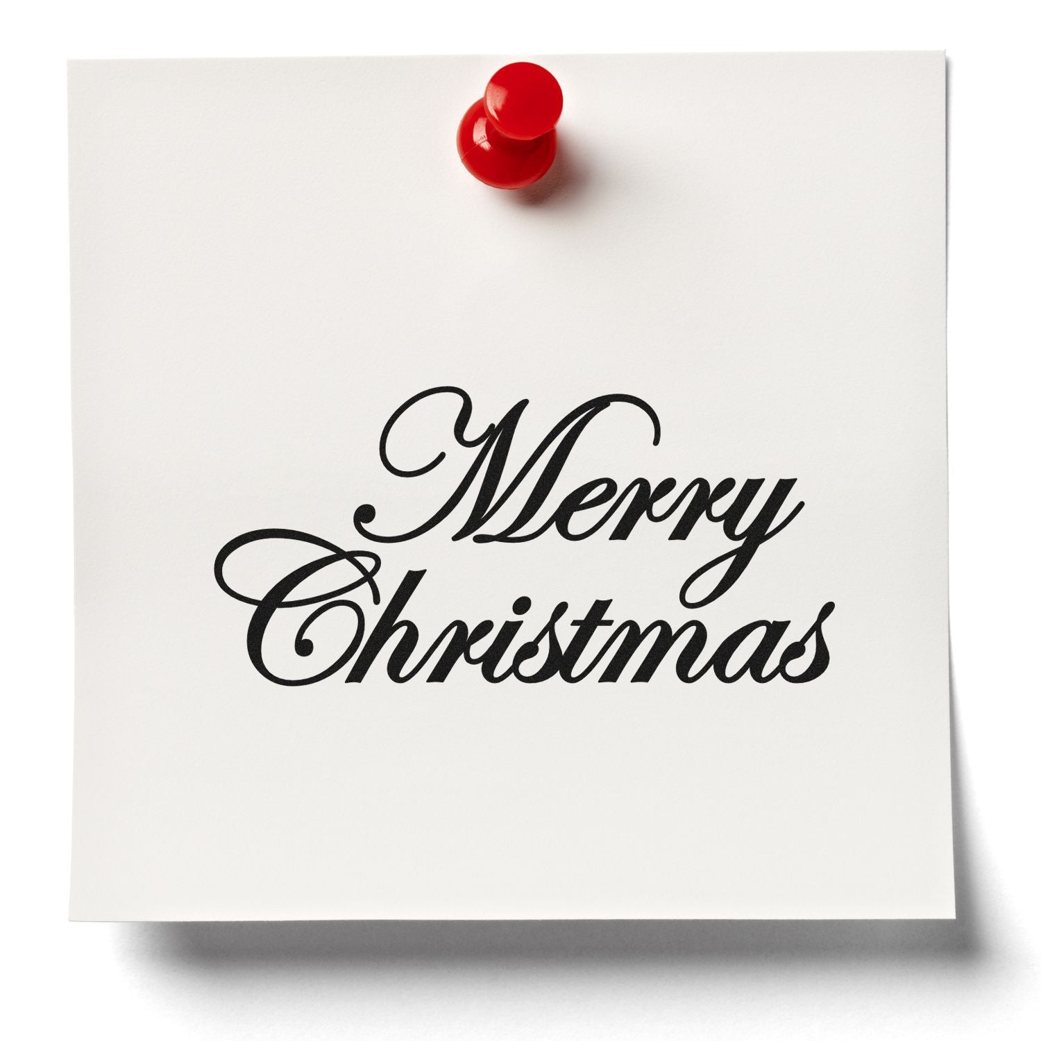 Pre-Inked Merry Christmas Script Tag Stamp