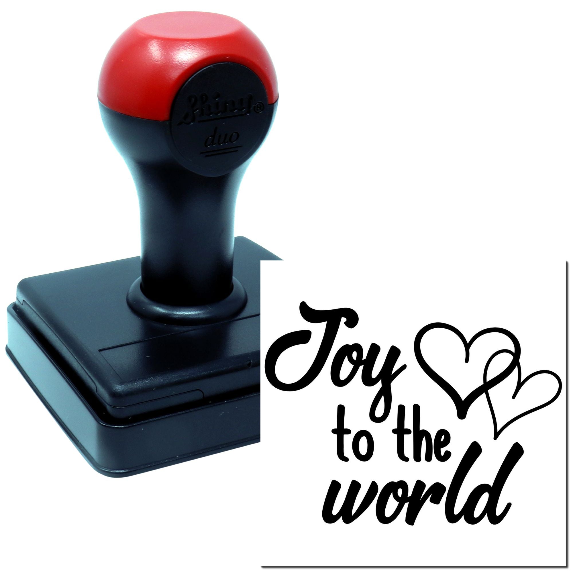 Duo Joyful Hearts Around The World Hand Stamp
