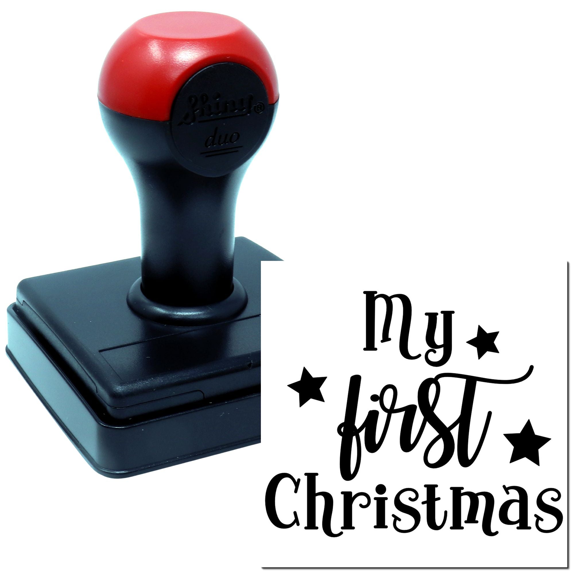 Duo Baby's First Christmas Starry Print Hand Stamp