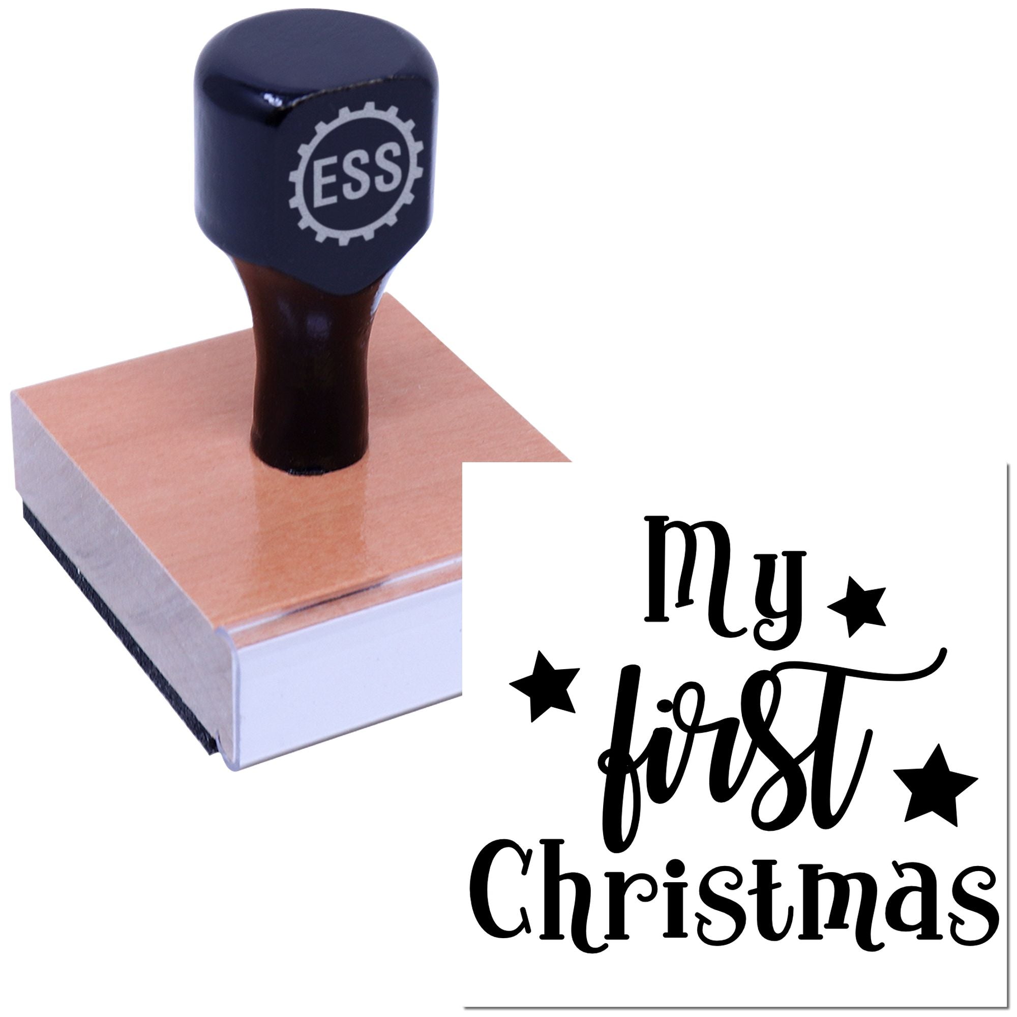 Baby’S Christmas Debut Journaling Rubber Stamp