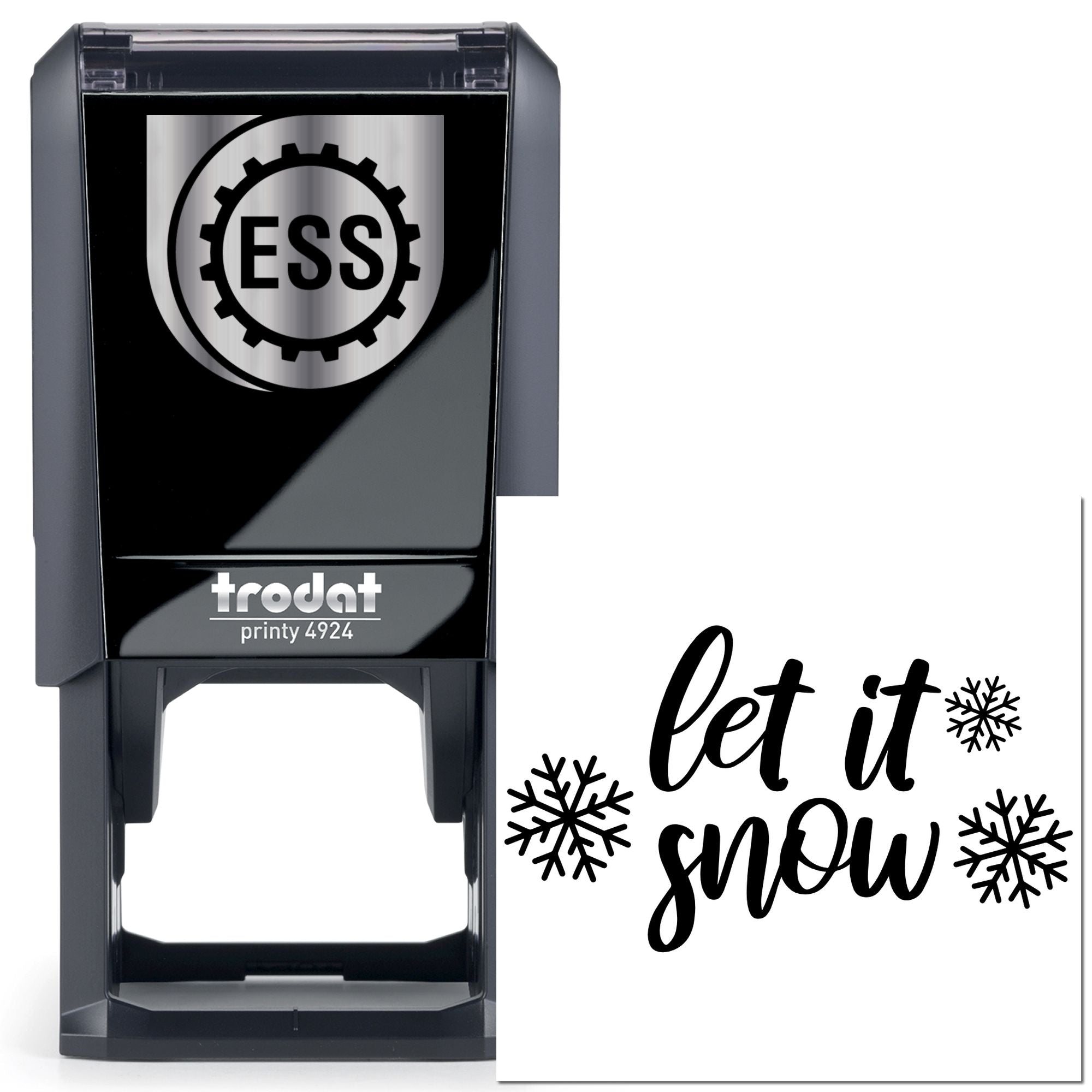 Self-Inking Snowy Script Journaling Stamp
