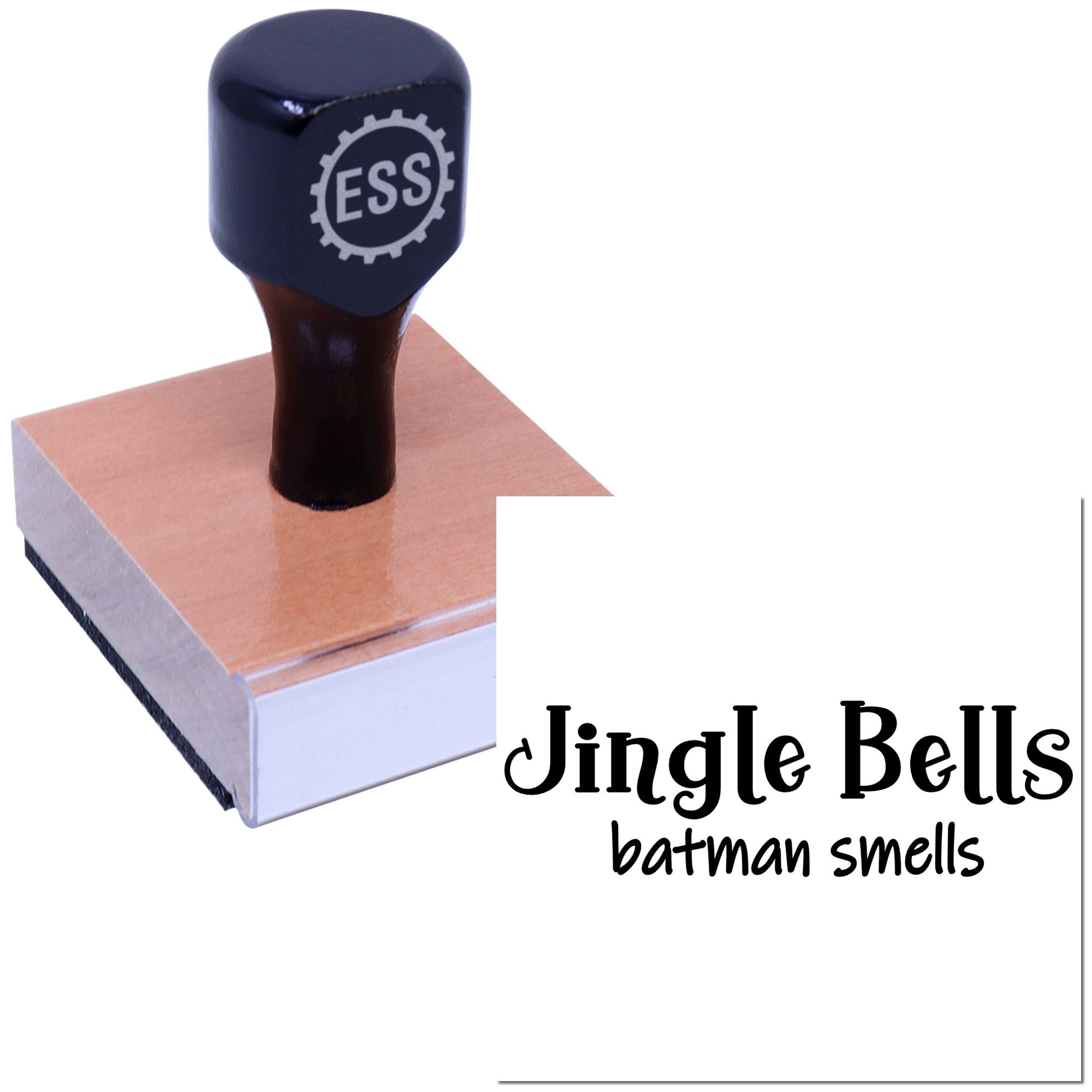 Yuletide Caped Ridicule Scrapbook Rubber Stamp