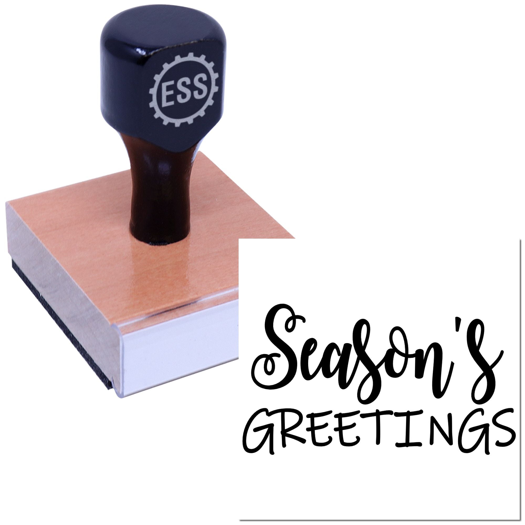 Holiday Cheer Typography Crafting Rubber Stamp