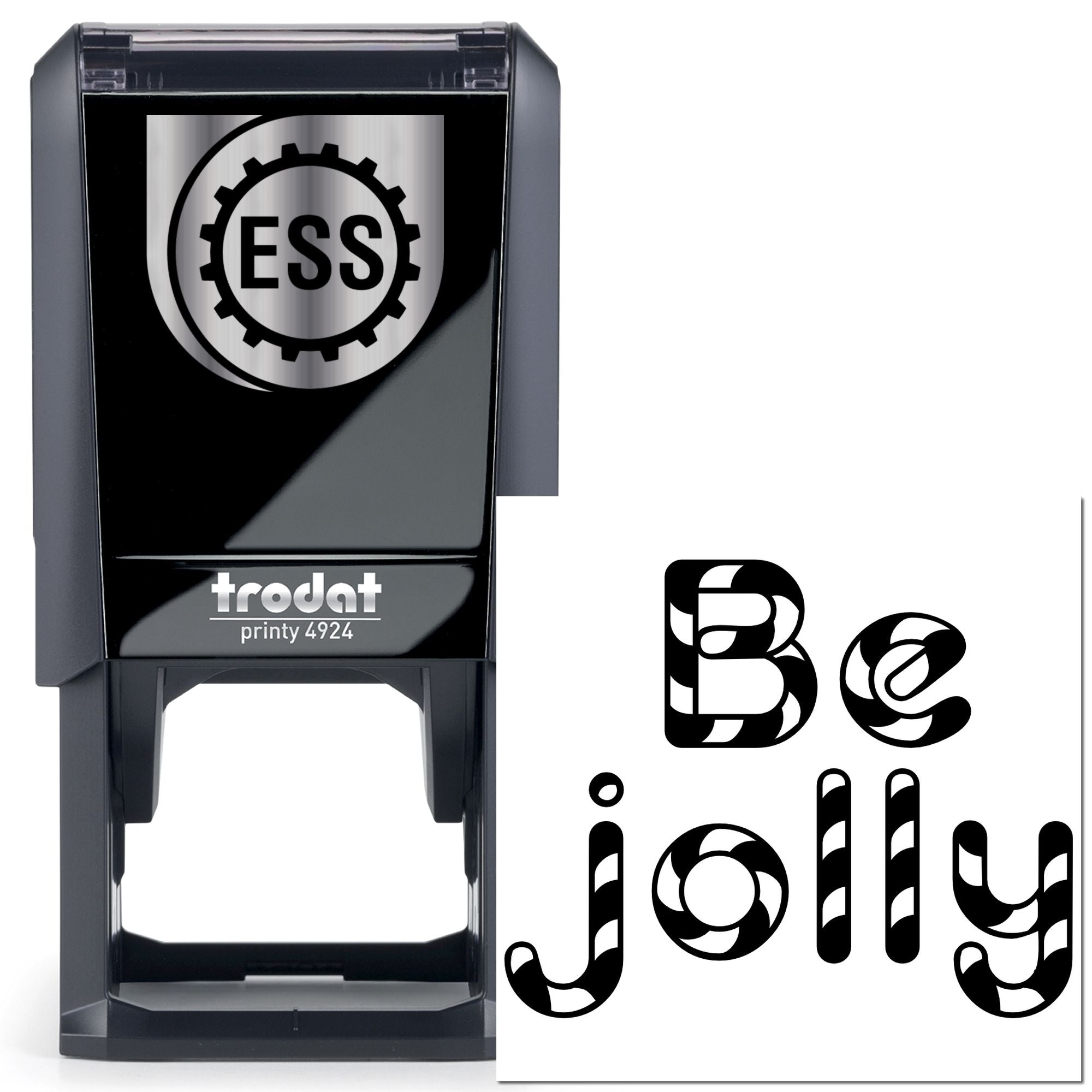 Self-Inking Be Jolly Card Stamp