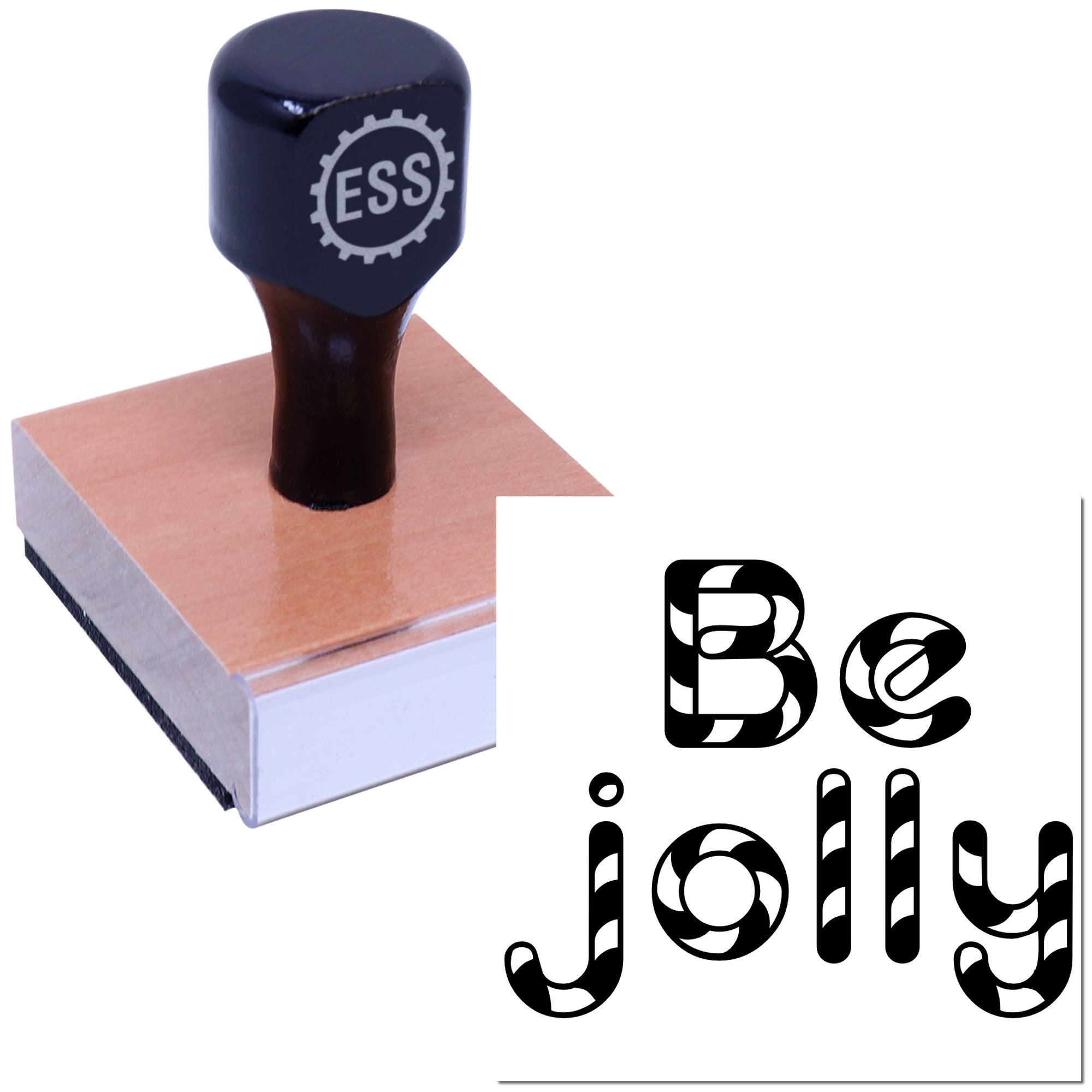 Candy-Cane Cheerletters Card Making Rubber Stamp