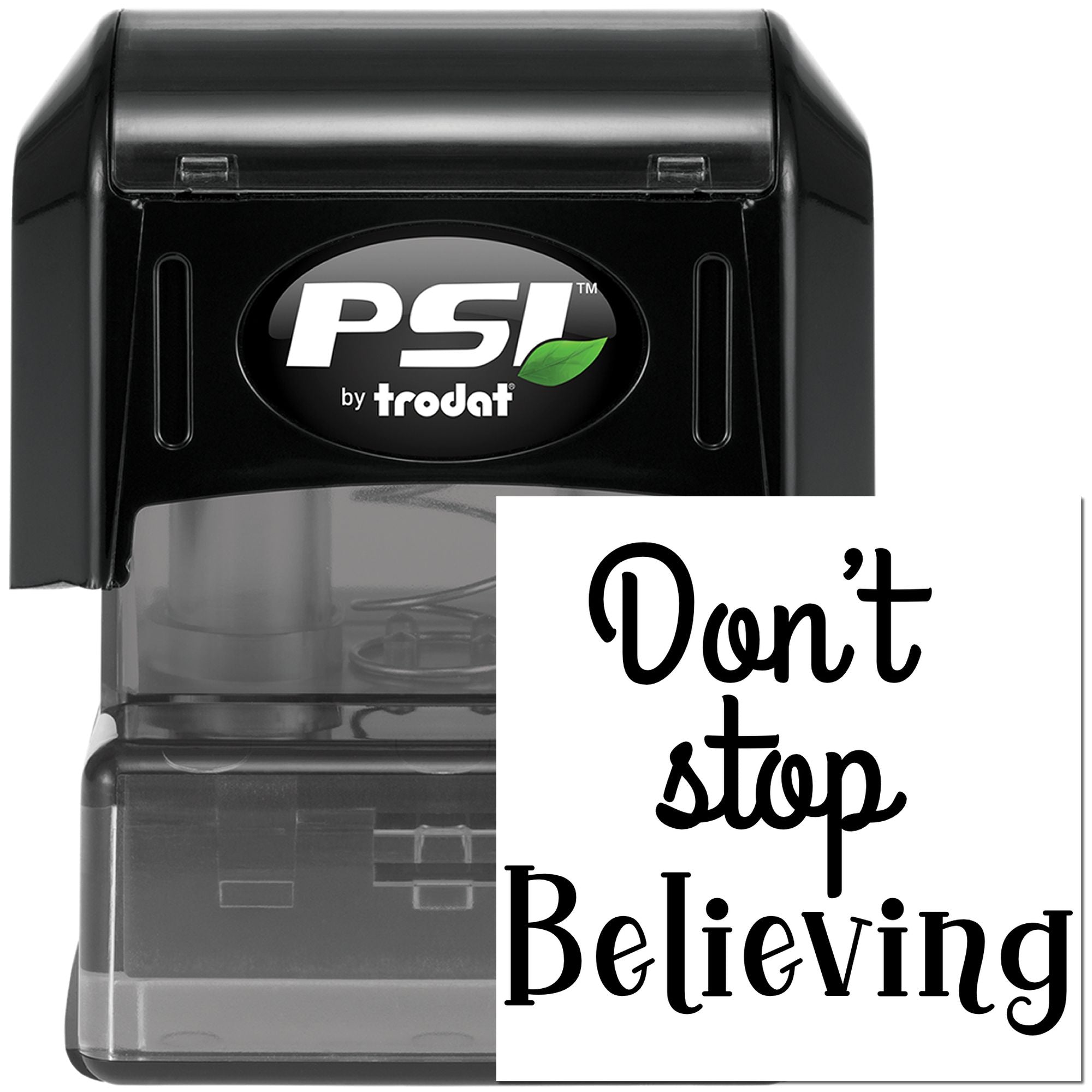 Pre-Inked Don't Stop Believing Paper Craft Stamp