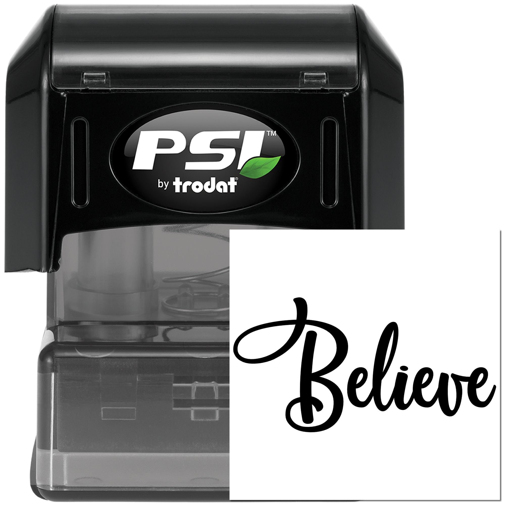 Pre-Inked Believe Motivational Artwork Handcraft Stamp