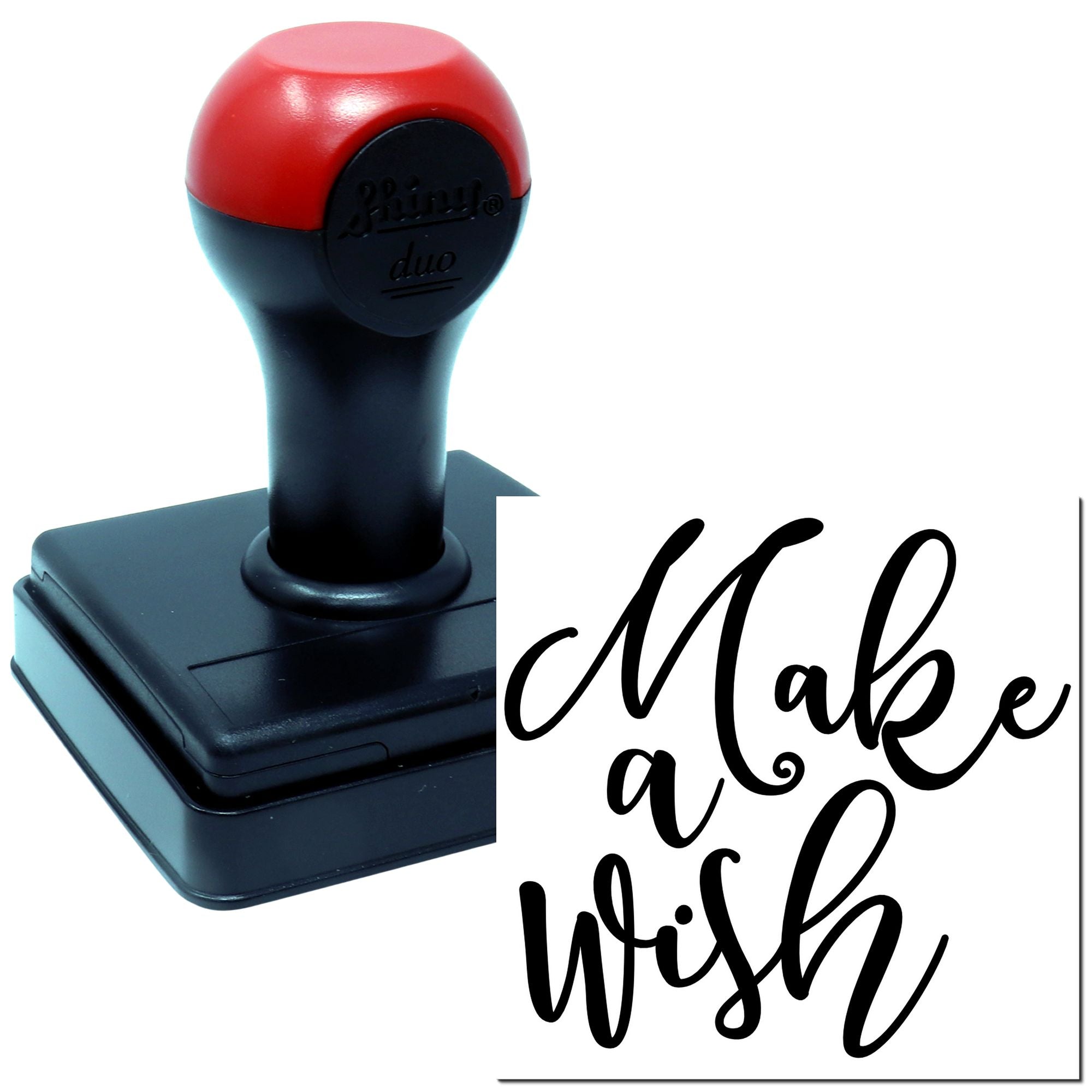 Duo Elegant Hand-Lettered Make A Wish Hand Stamp