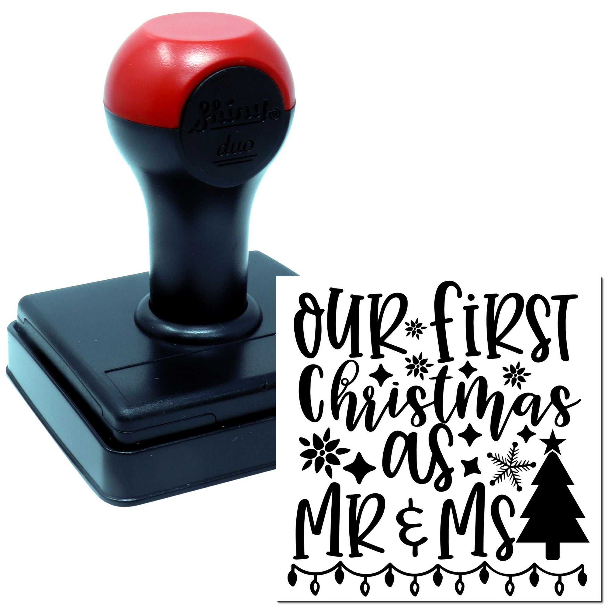 Duo Our First Christmas As Newlyweds Hand Stamp
