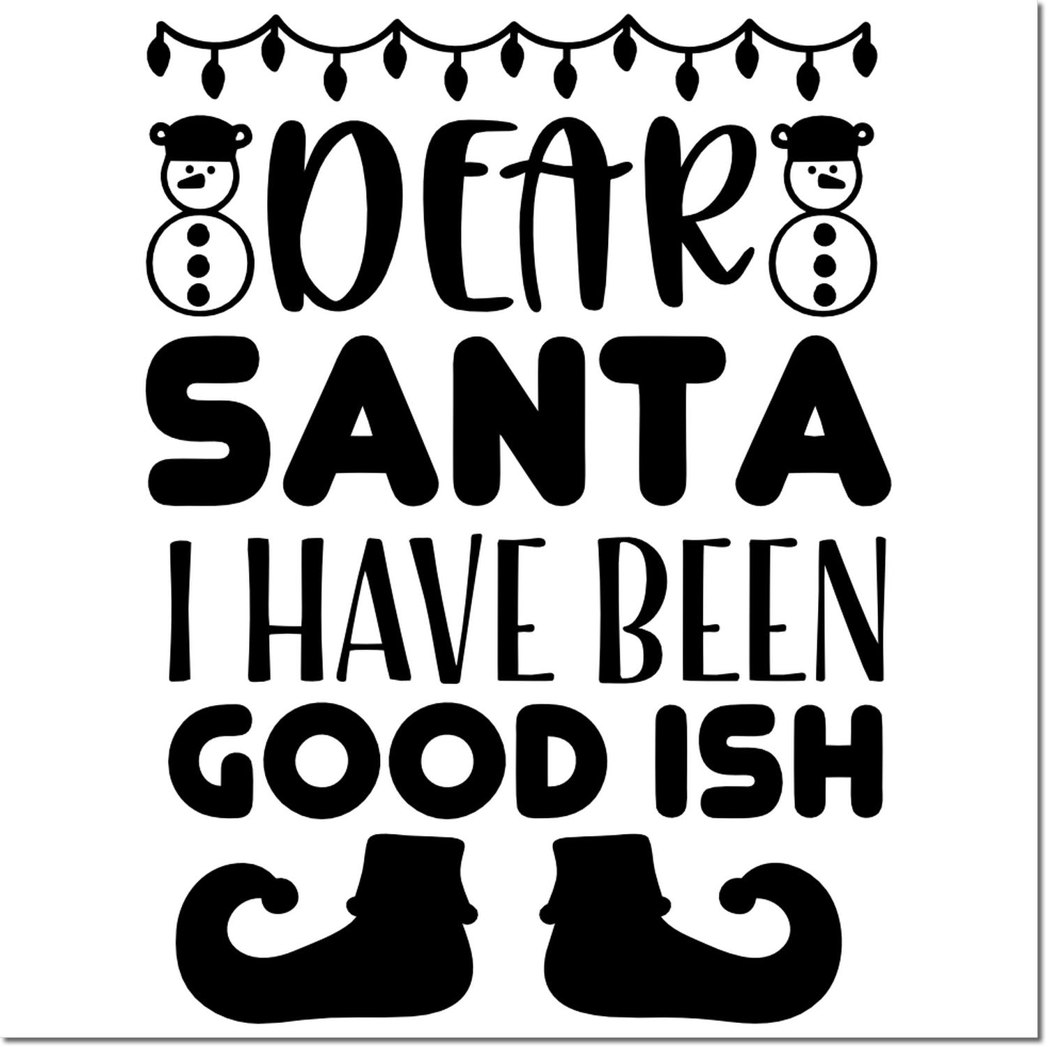 Pre-Inked Naughty Or Nice Scrapbooking Stamp