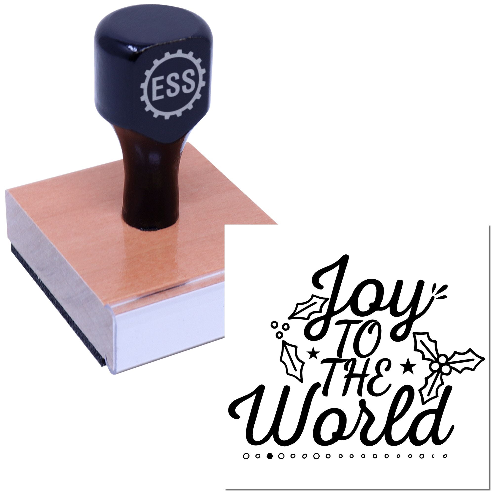 Festive Holiday Greeting Paper Craft Rubber Stamp