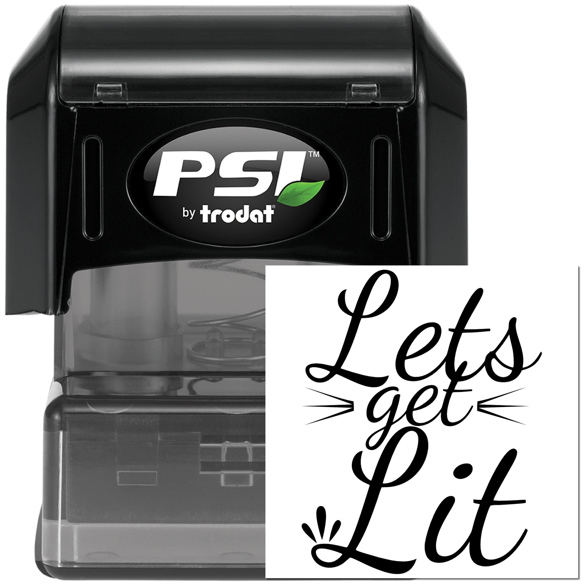 Pre-Inked Lets Get Lit Paper Craft Stamp