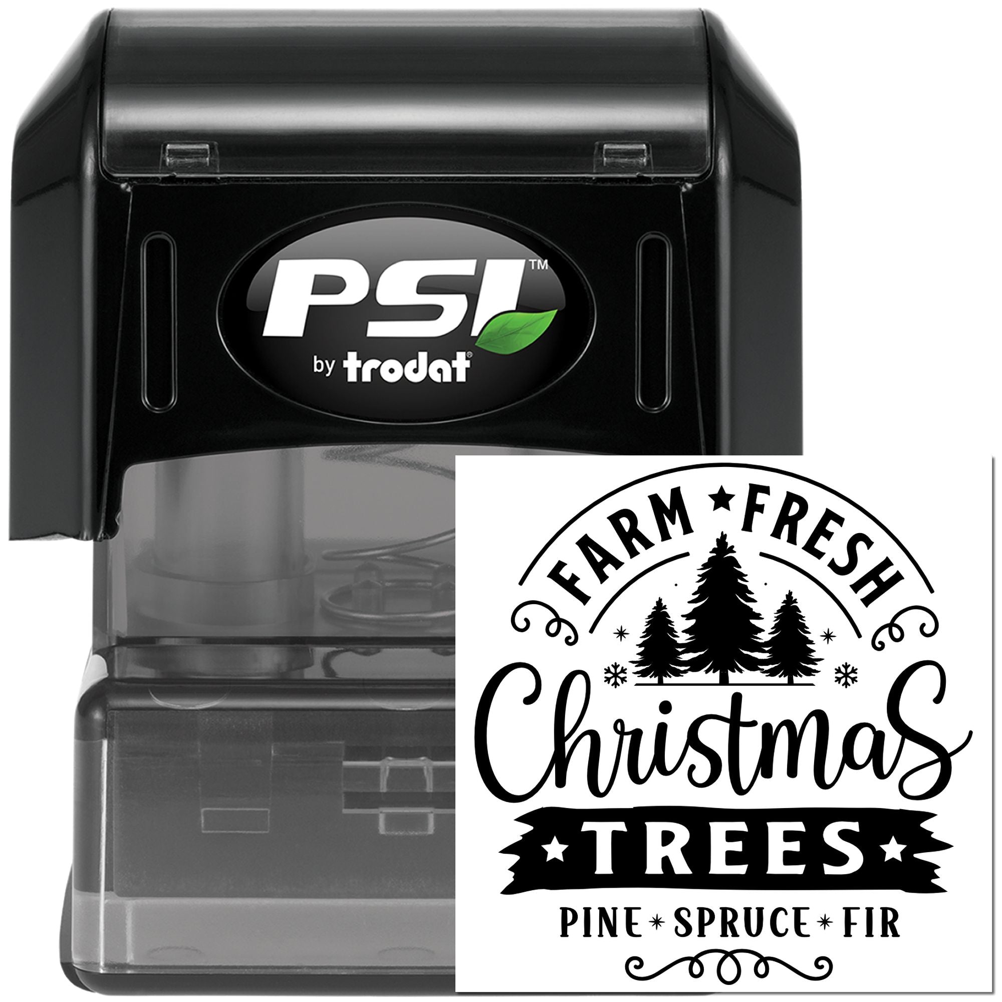 Pre-Inked Christmas Tree Farm Journaling Stamp