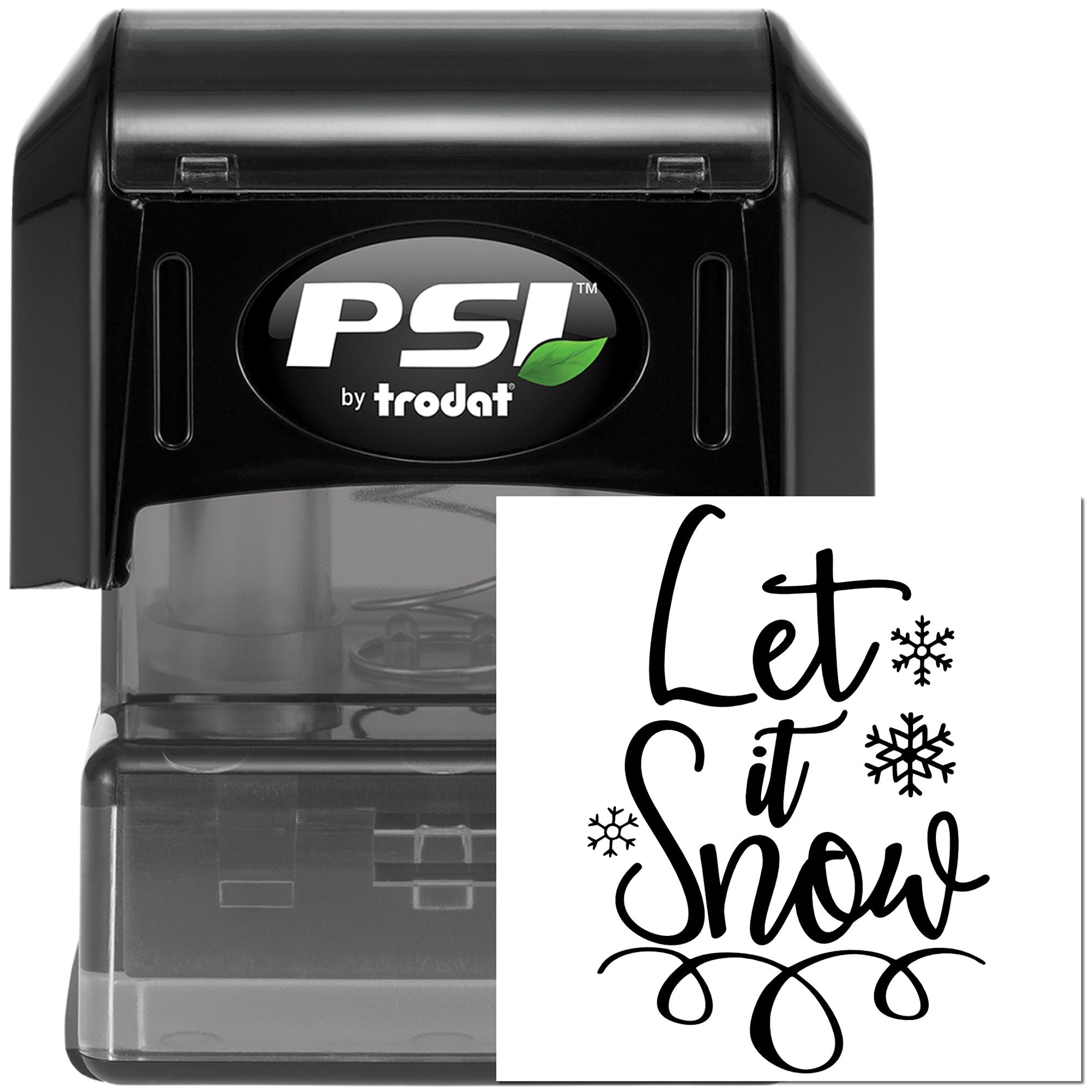 Pre-Inked Let It Snow Postcard Stamp