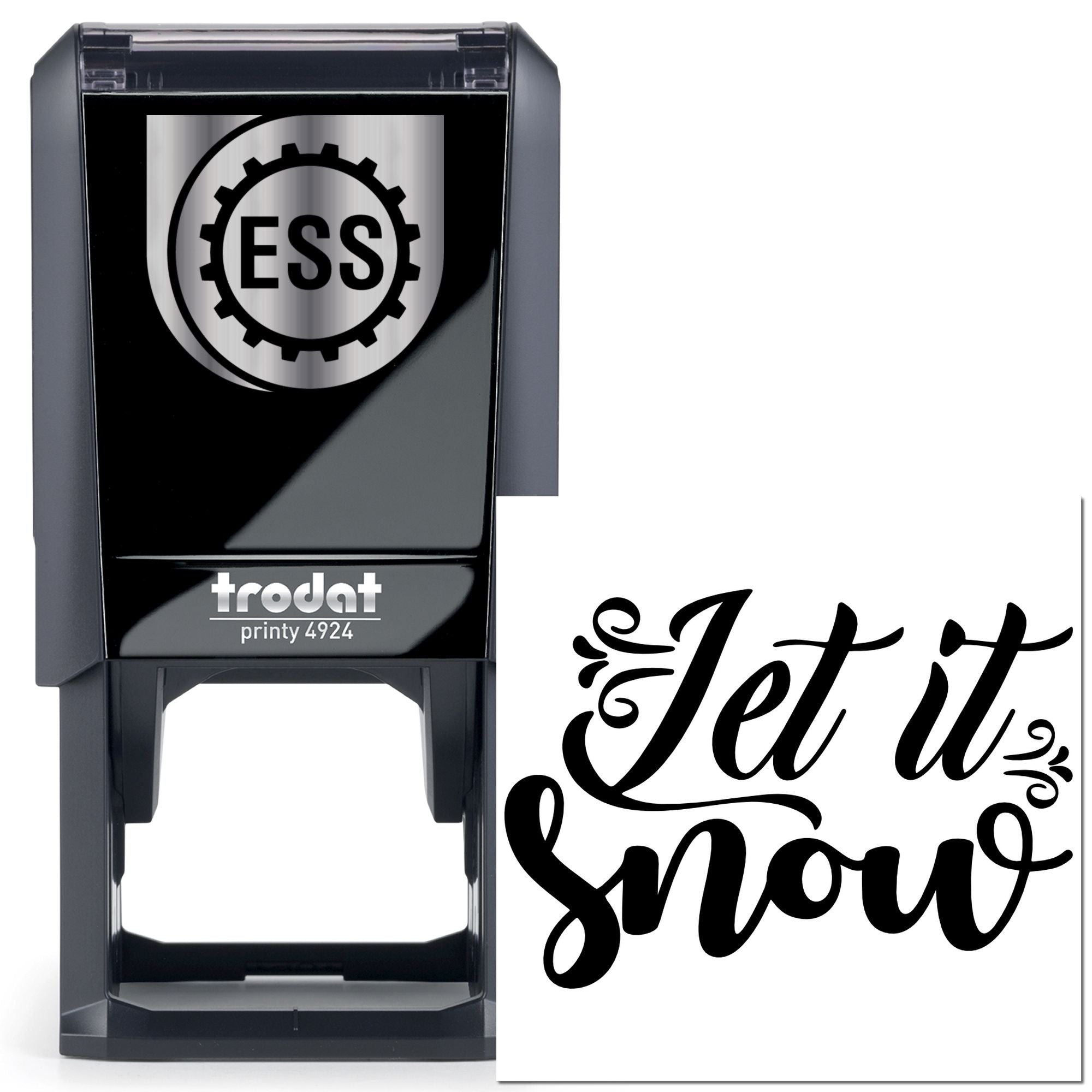 Self-Inking Snow Script Place Card Stamp