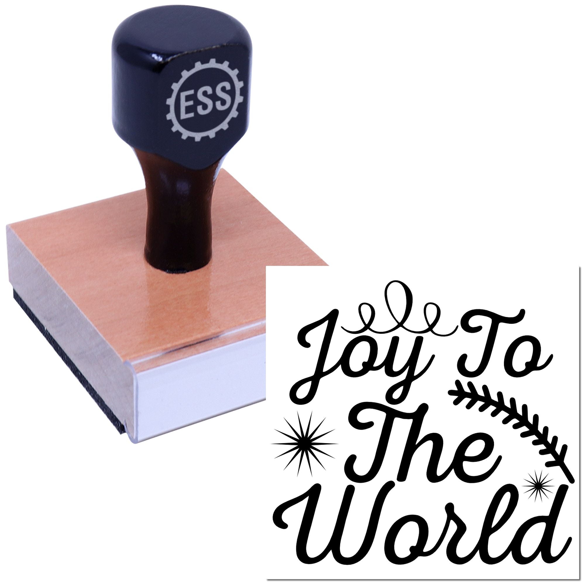 Joyful Holiday Artwork Scrapbooking Rubber Stamp