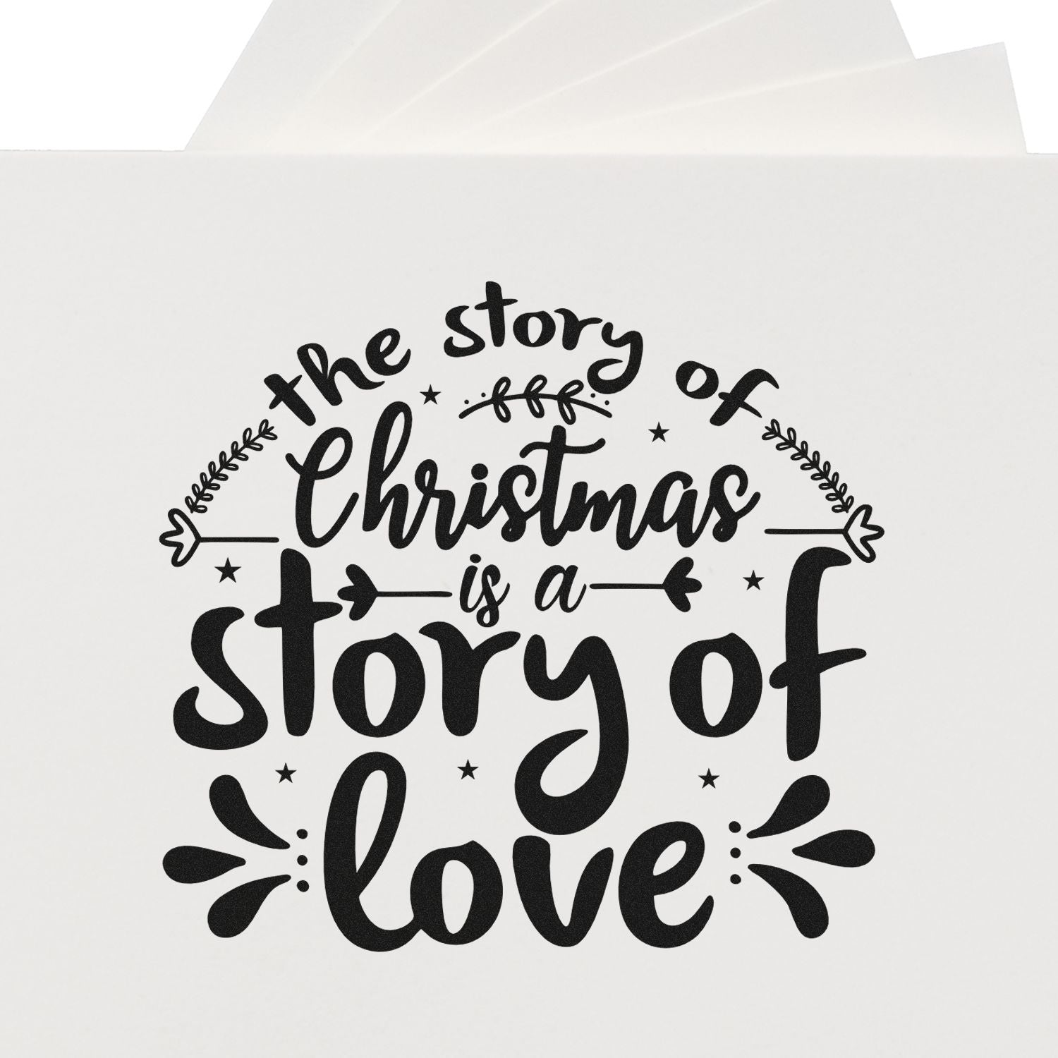 Heartfelt Holiday Tale Paper Craft Rubber Stamp