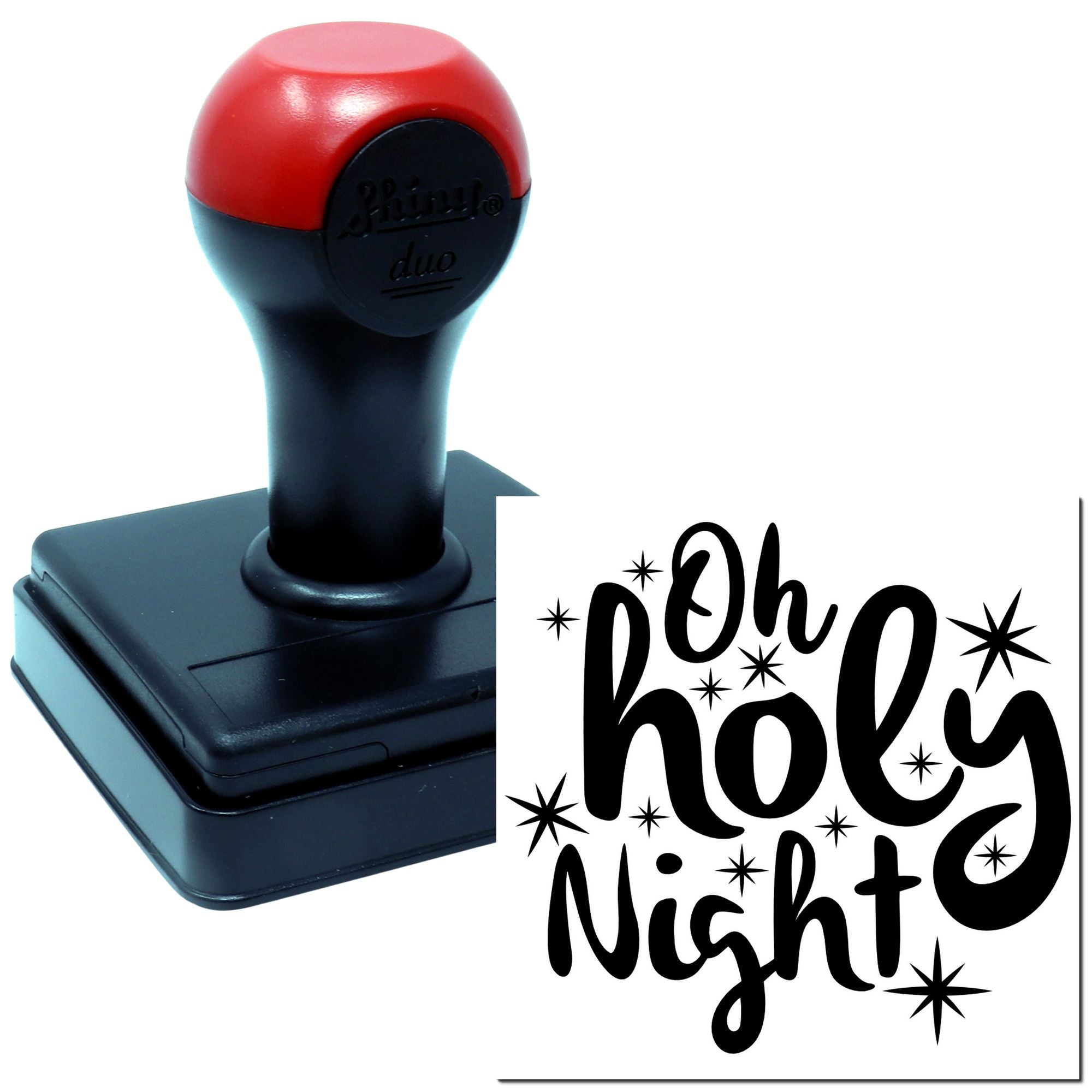 Duo Oh Holy Night Starry Typography Hand Stamp