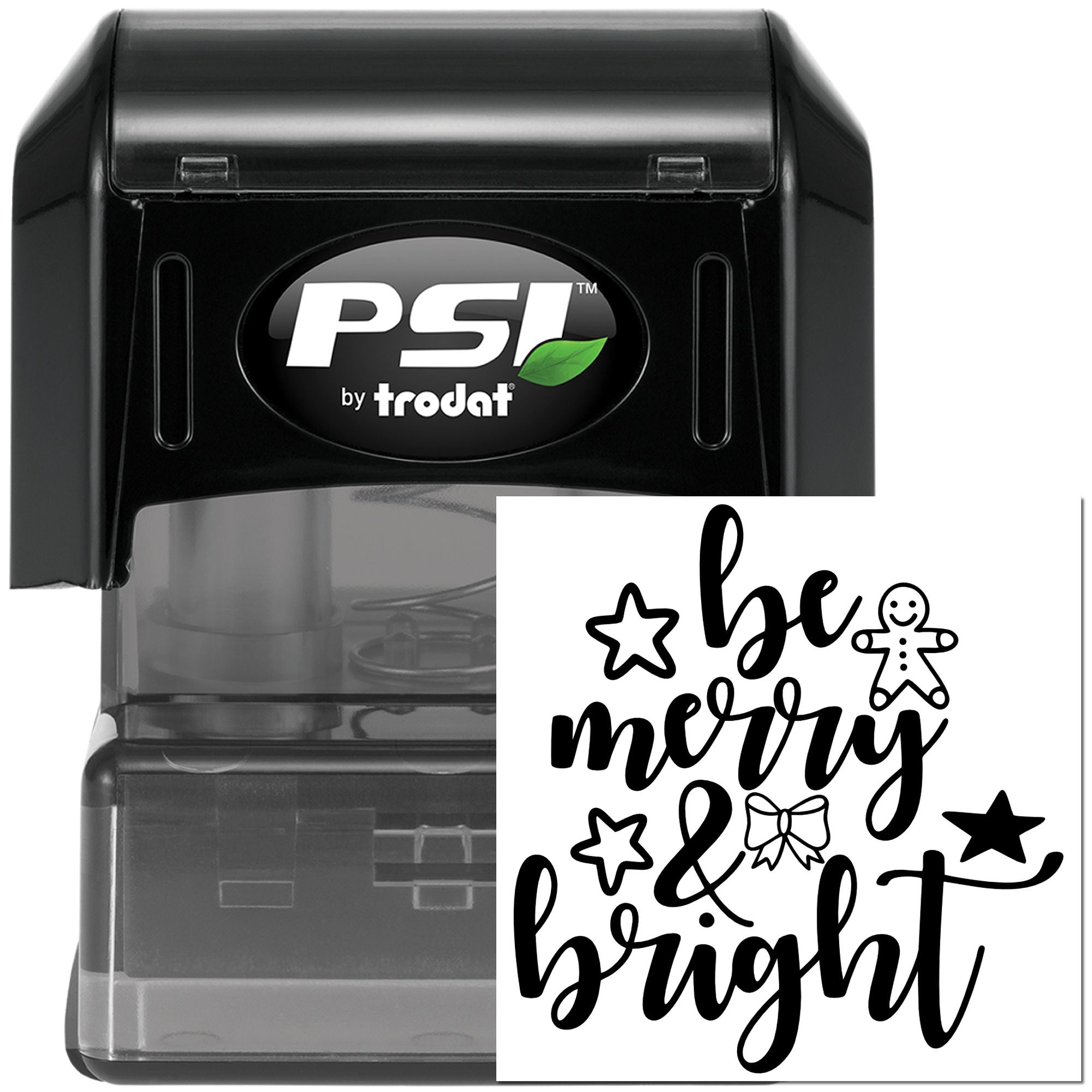 Pre-Inked Be Merry Bright Journaling Stamp