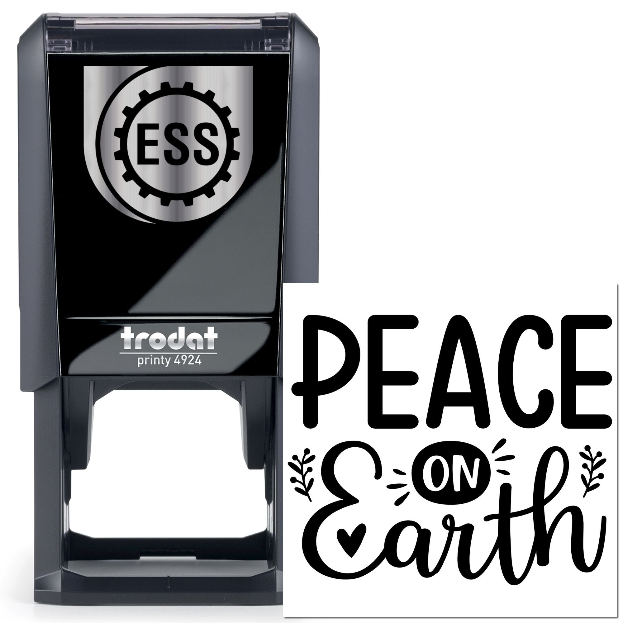 Self-Inking Peace Earth Note Card Stamp