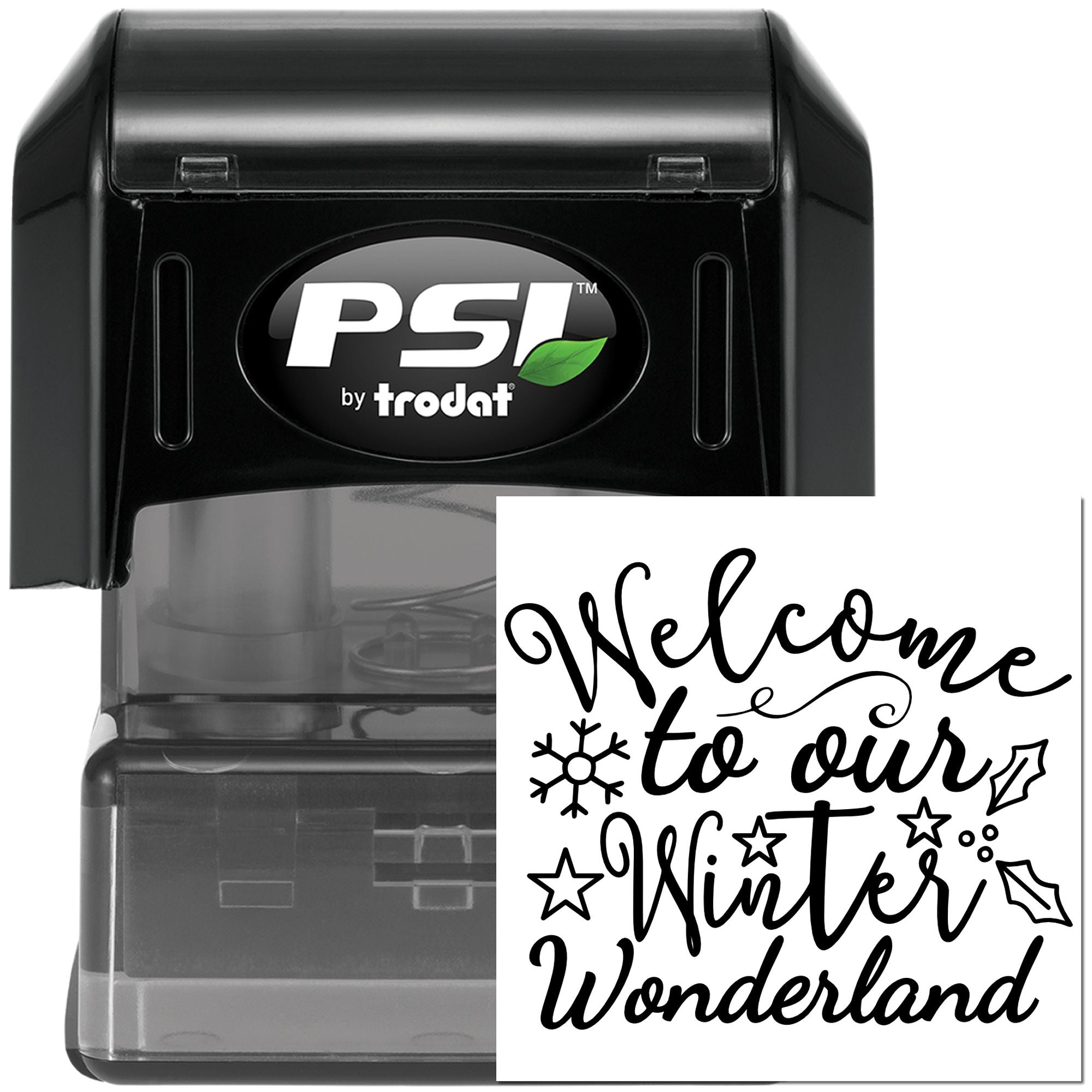 Pre-Inked Winter Wonderland Welcome Greeting Card Stamp