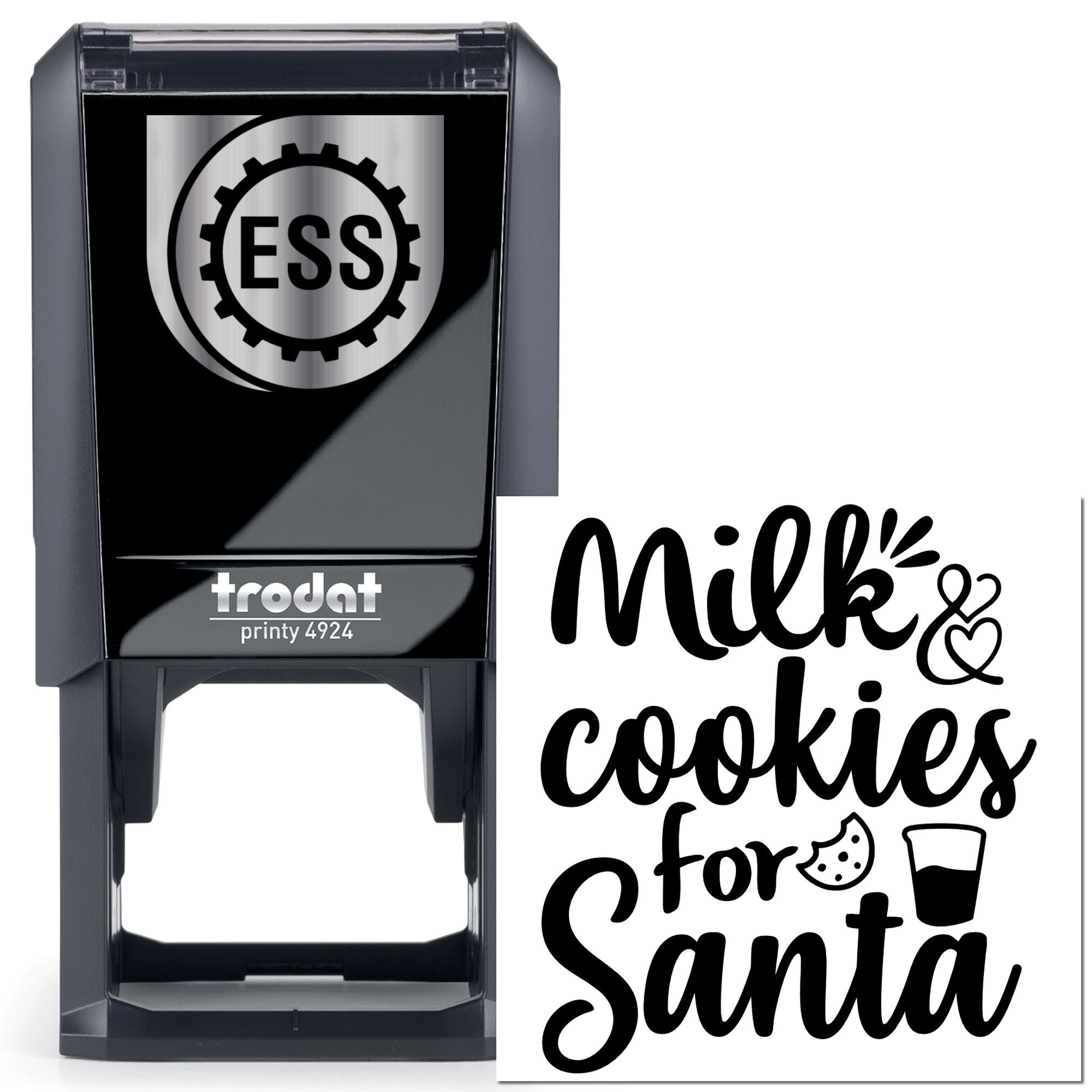 Self-Inking Santa Cookies Favor Tag Stamp