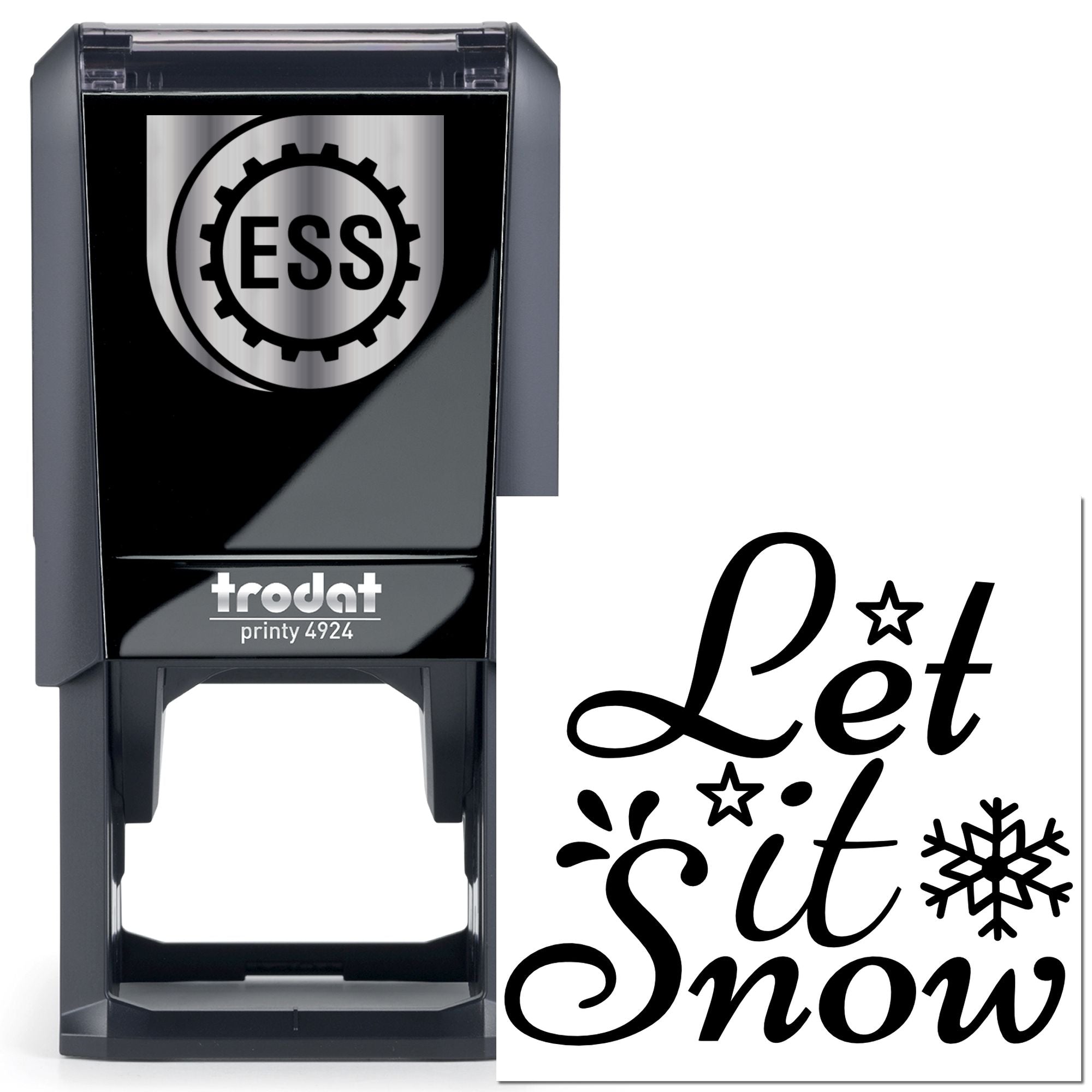 Self-Inking Let Snow Place Card Stamp