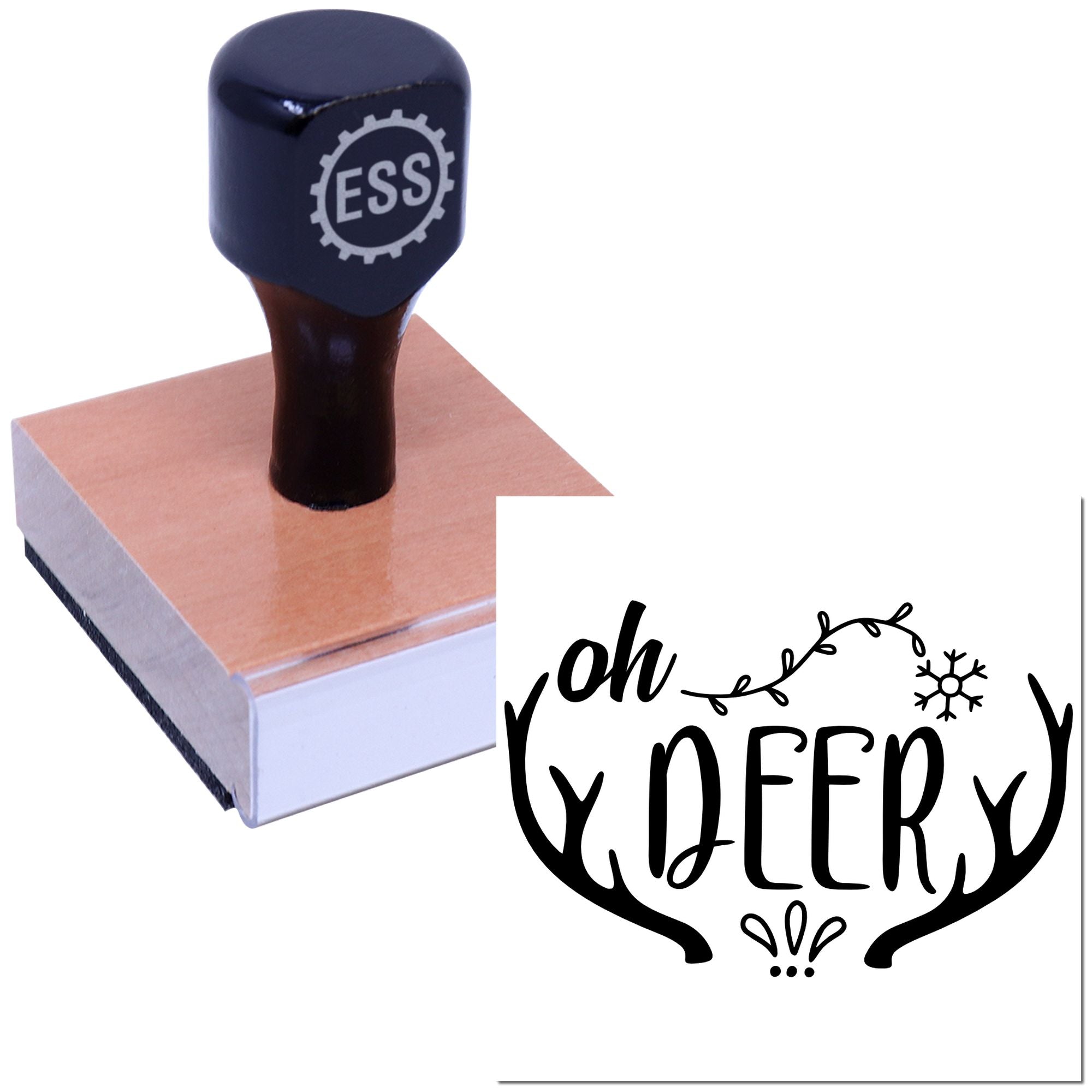 Oh Deer Holiday Scrapbooking Rubber Stamp