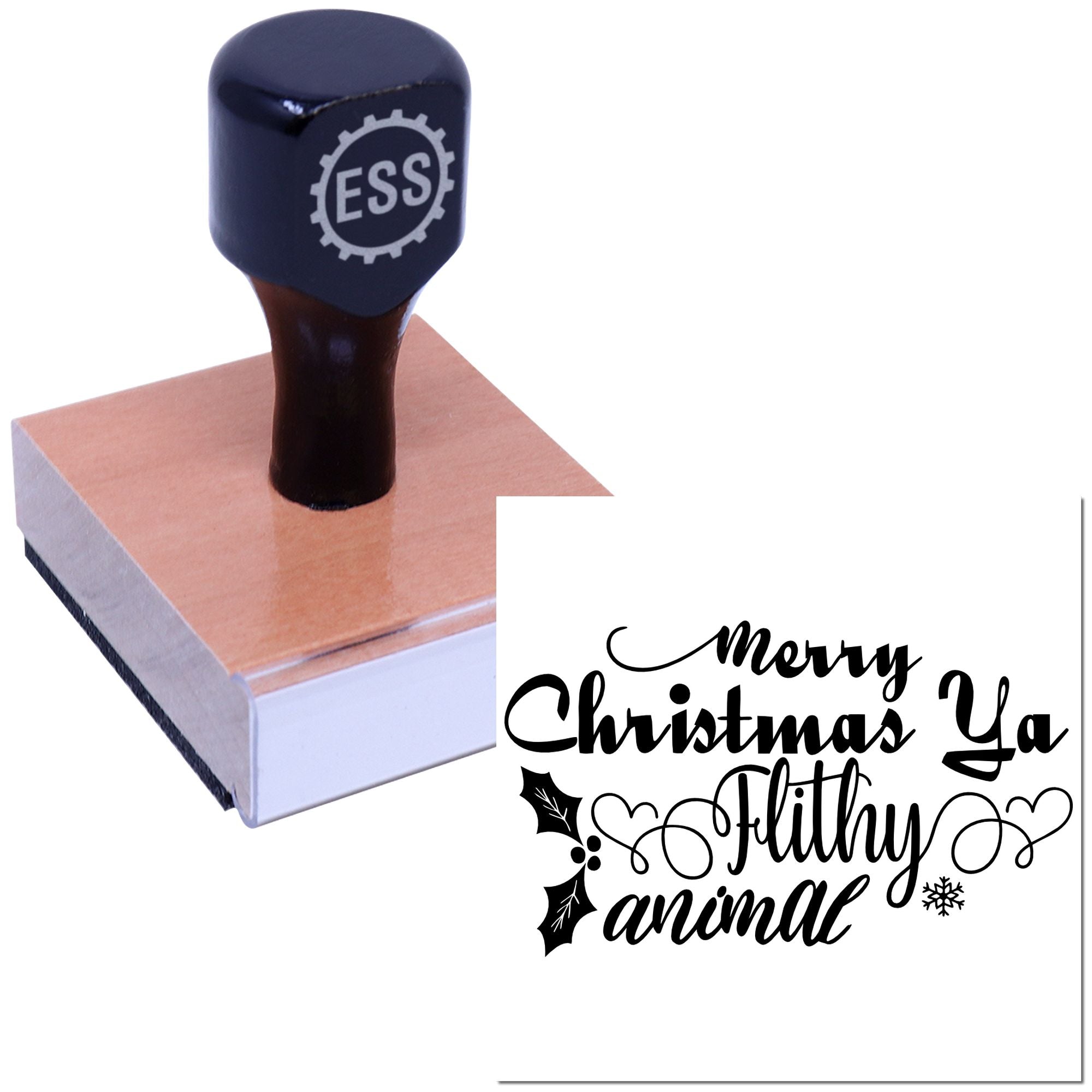 Filthy Holiday Cheer Card Rubber Stamp