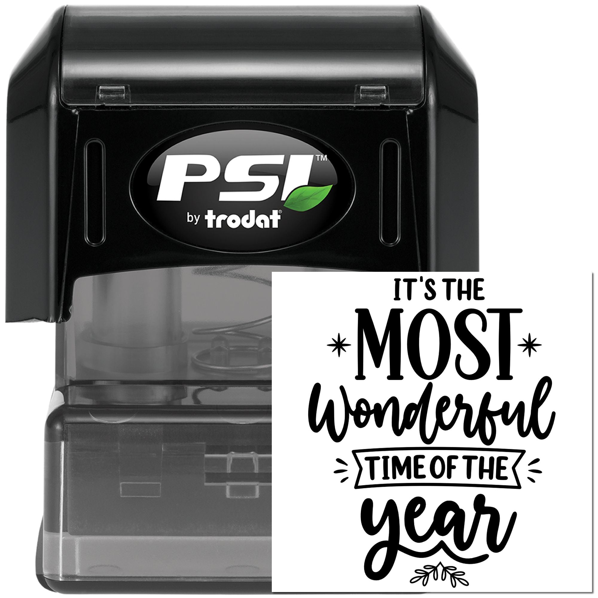 Pre-Inked Most Wonderful Year Scrapbooking Stamp