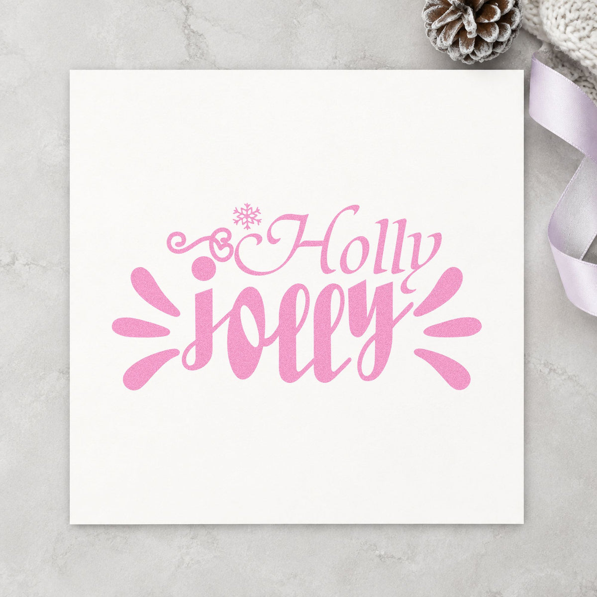 Holly Jolly Accent Rays craft stamp in purple ink on cardstock, an easy option for sunburst album page.
