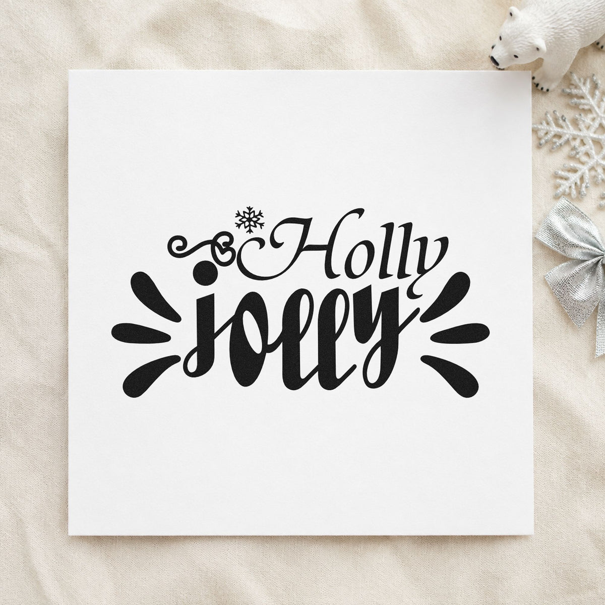 Holly Jolly Accent Rays rubber stamp printed in black ink, ready for bold rays cards and similar paper crafts.