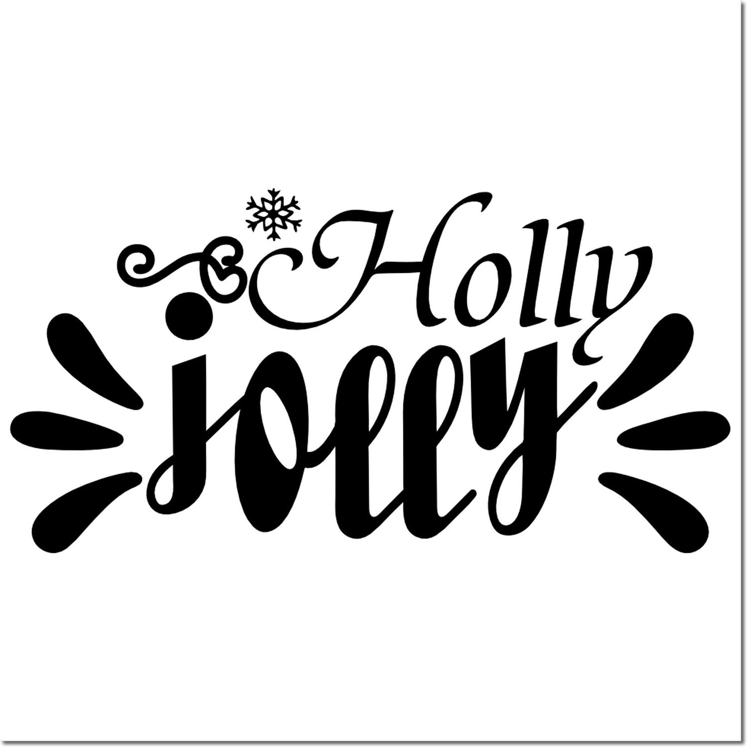 Self-Inking Holly Jolly Papercraft Stamp