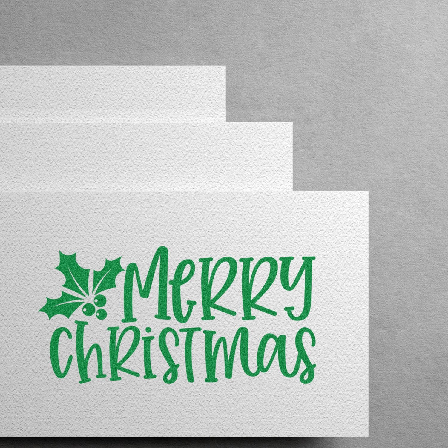 Pre-Inked Merry Christmas Card Cardmaking Stamp