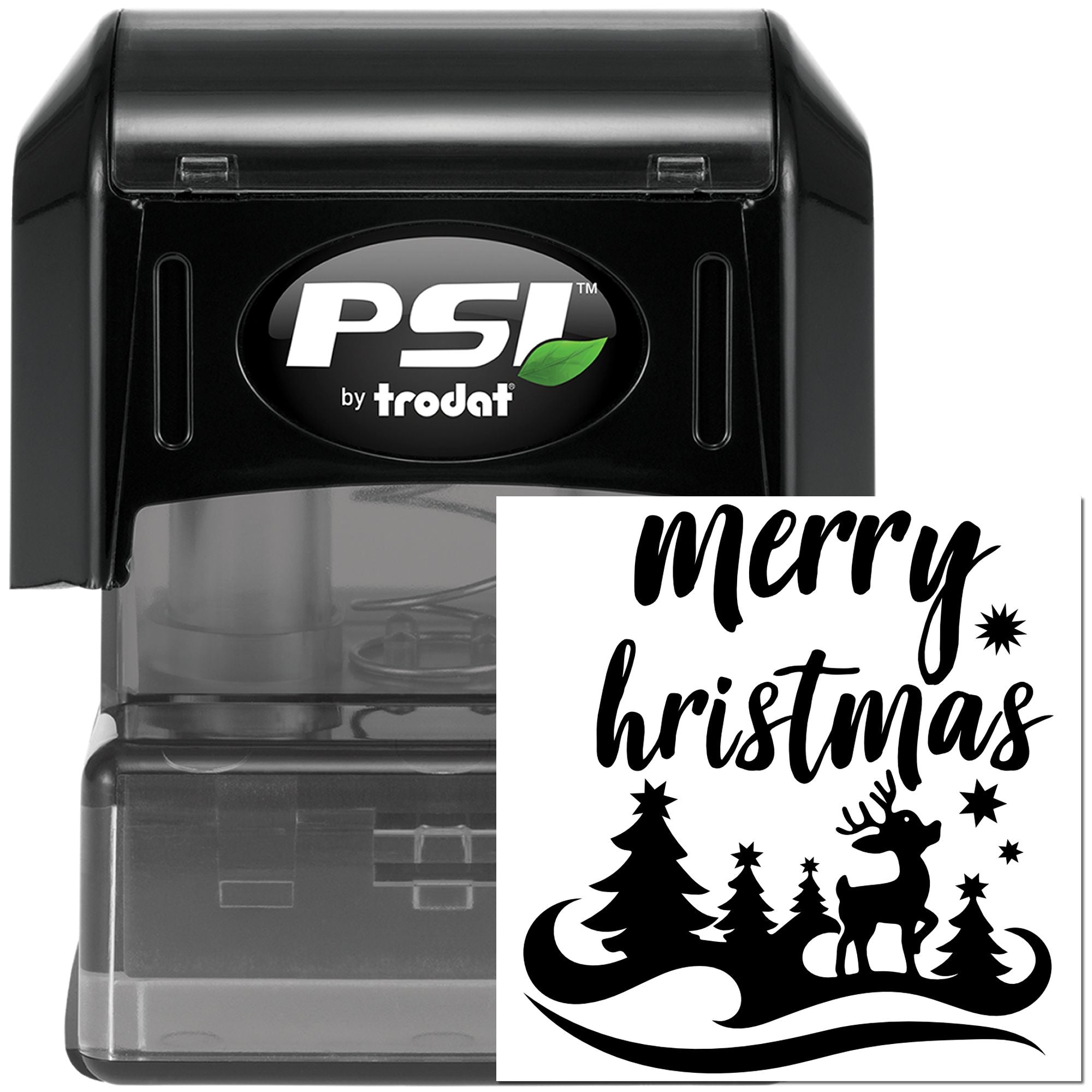 Pre-Inked Festive Christmas Silhouette Paper Goods Stamp