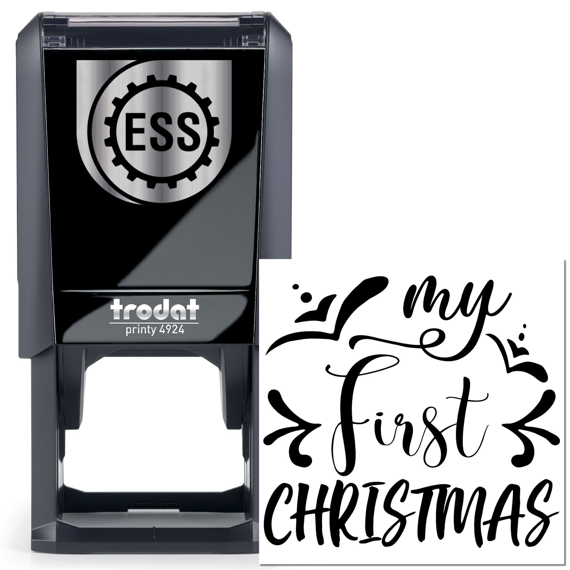 Self-Inking First Christmas Place Card Stamp