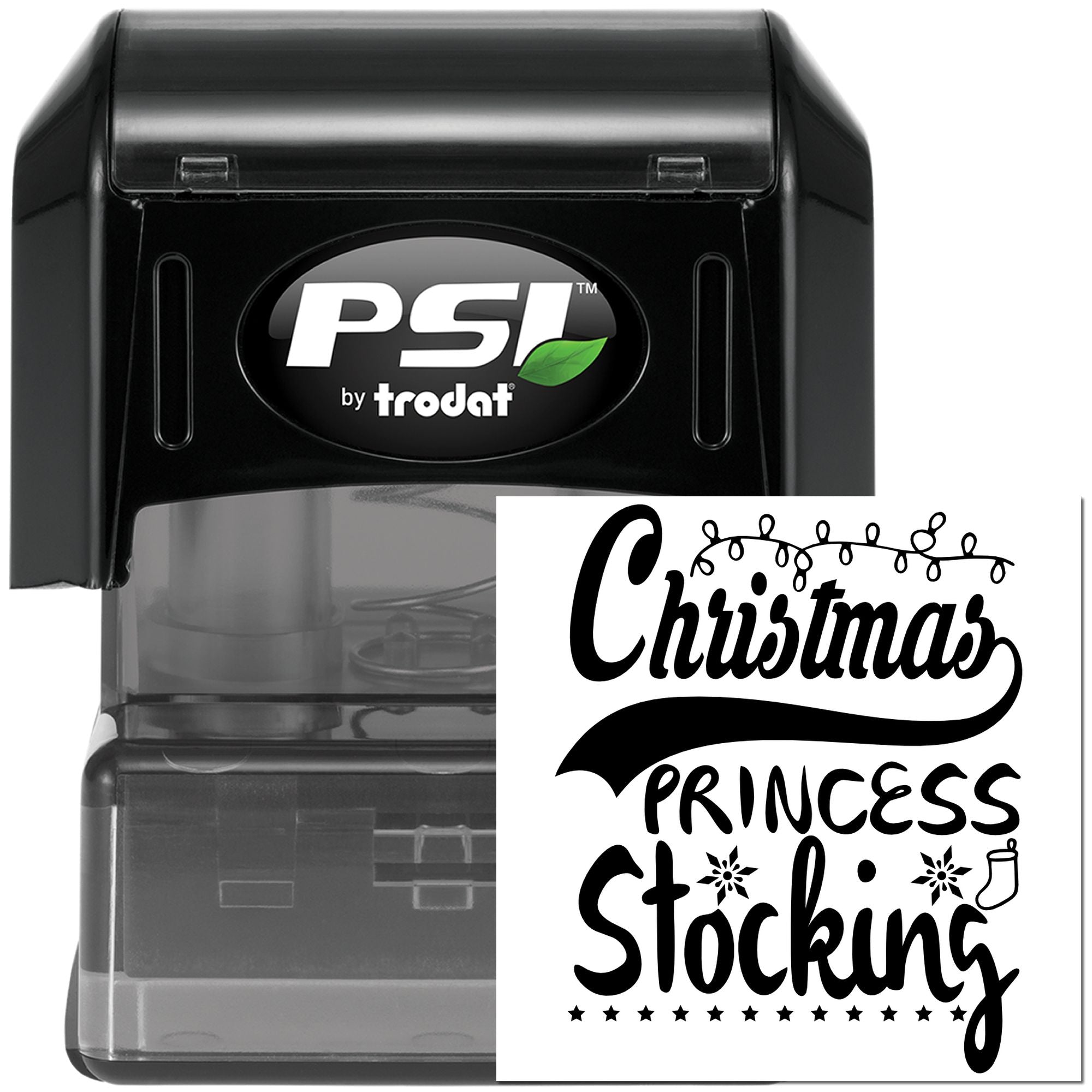 Pre-Inked Christmas Princess Stocking Scrapbooking Stamp
