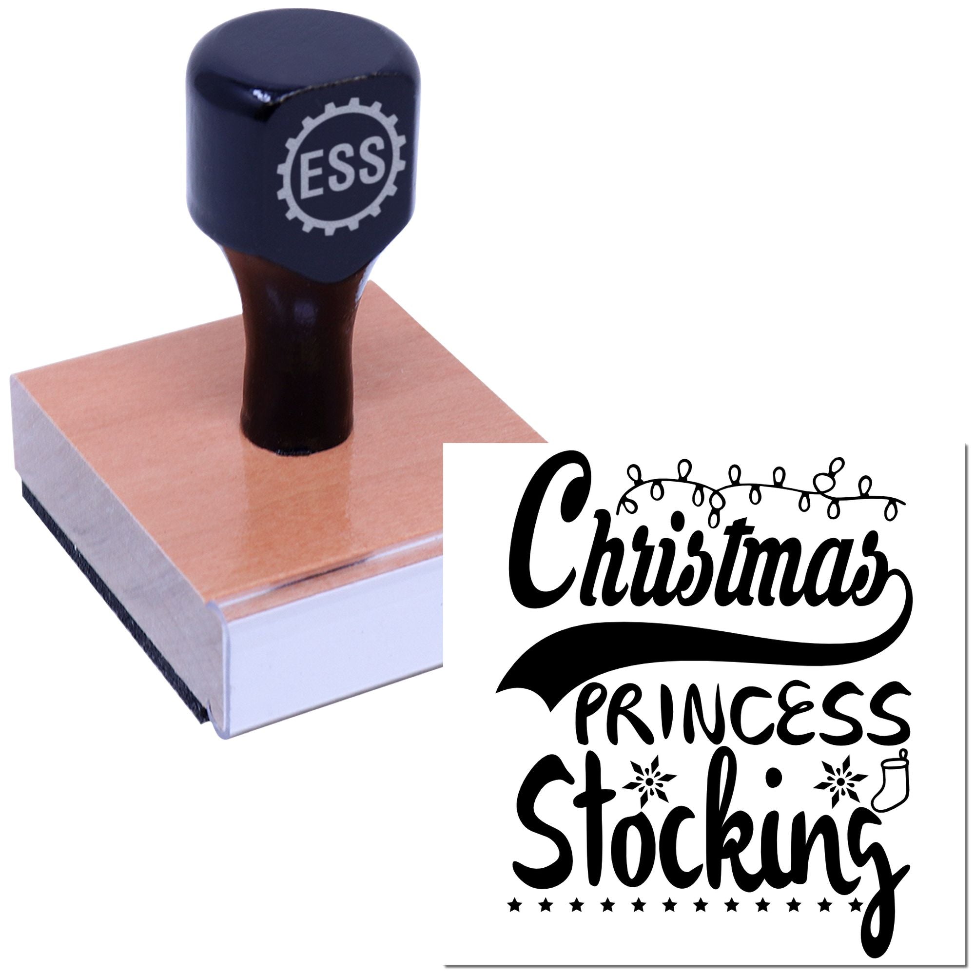Regal Yuletide Stocking Card Making Rubber Stamp