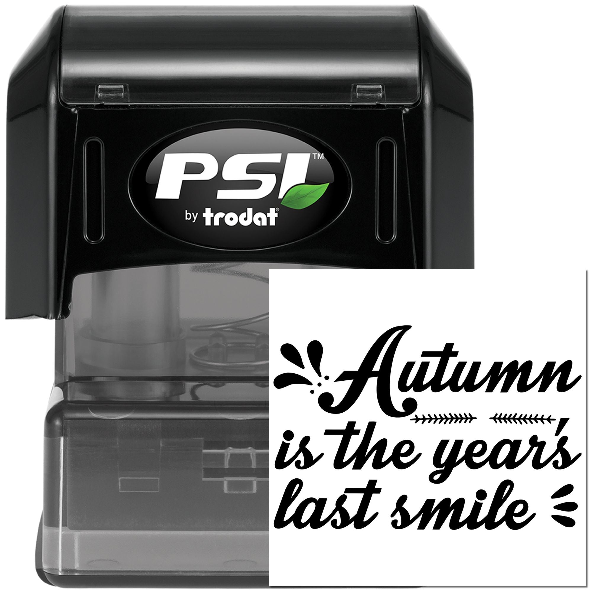 Pre-Inked Autumn's Last Smile Card Stamp