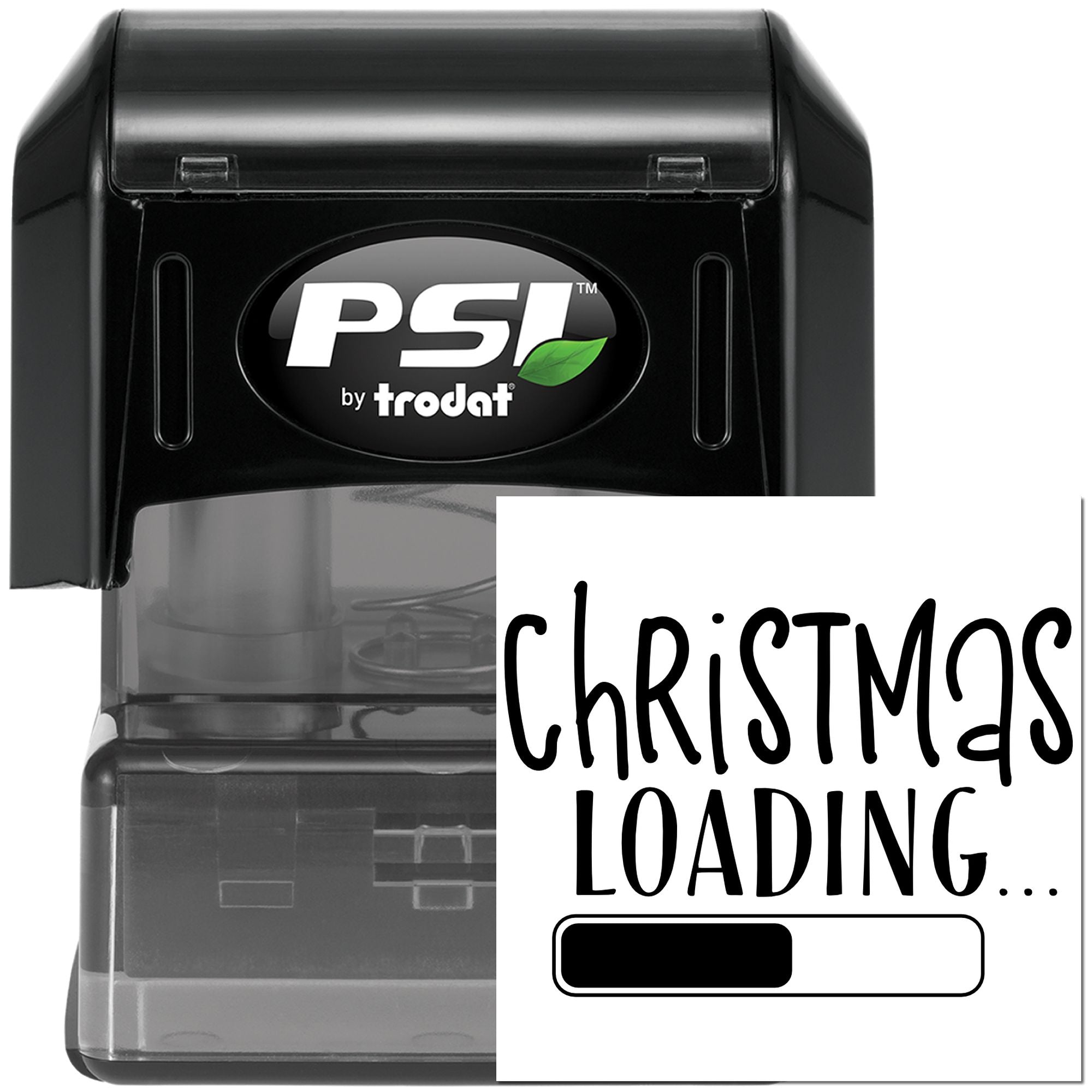 Pre-Inked Christmas Loading Progress Mini Card Stamp