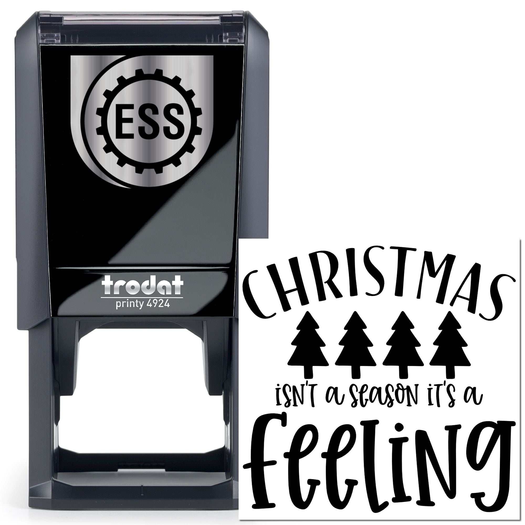 Self-Inking Christmas Spirit Favor Tag Stamp