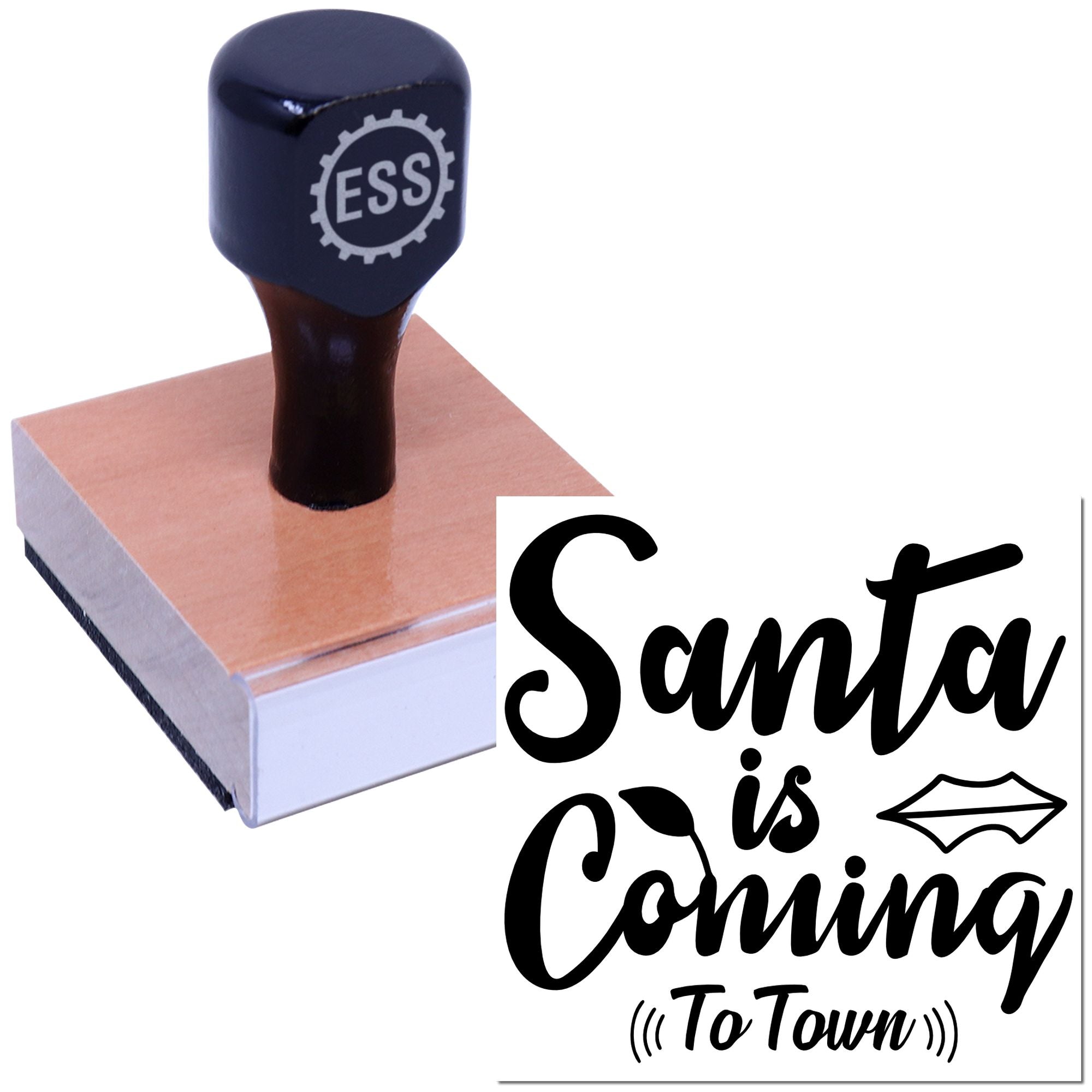 Jolly Sleigh Approaching Scrapbooking Rubber Stamp