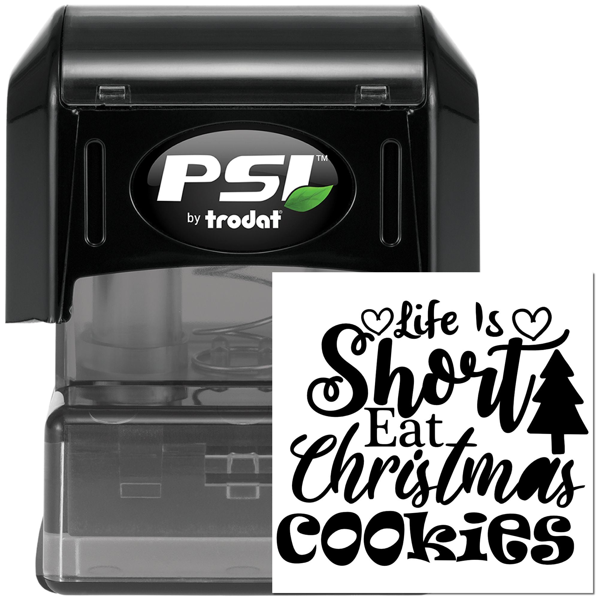 Pre-Inked Eat Christmas Cookies Crafting Stamp